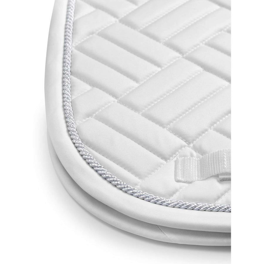 Equestrian Stockholm Saddlepad Modern Dressage White Silver