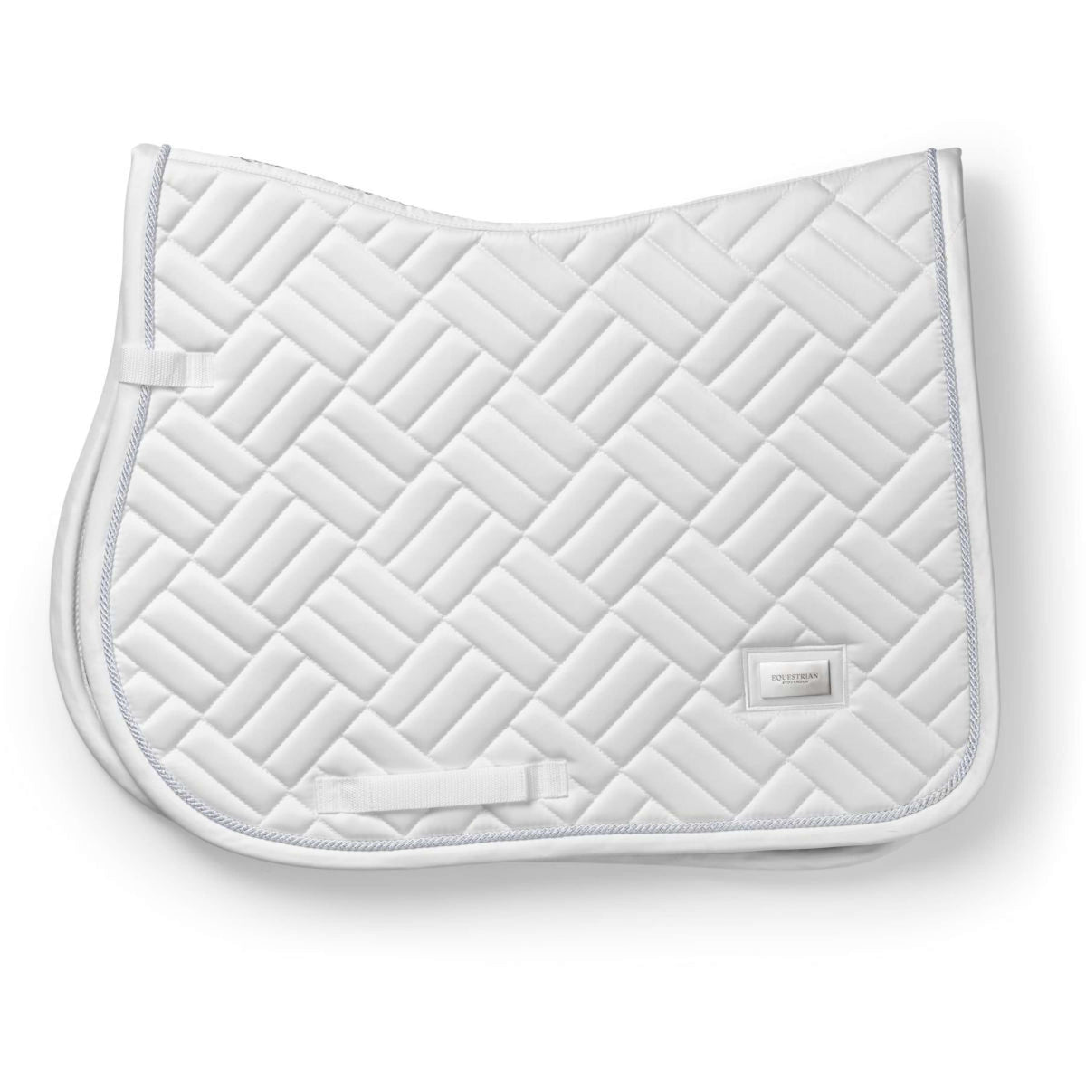 Equestrian Stockholm Saddlepad Modern Jumping White Silver