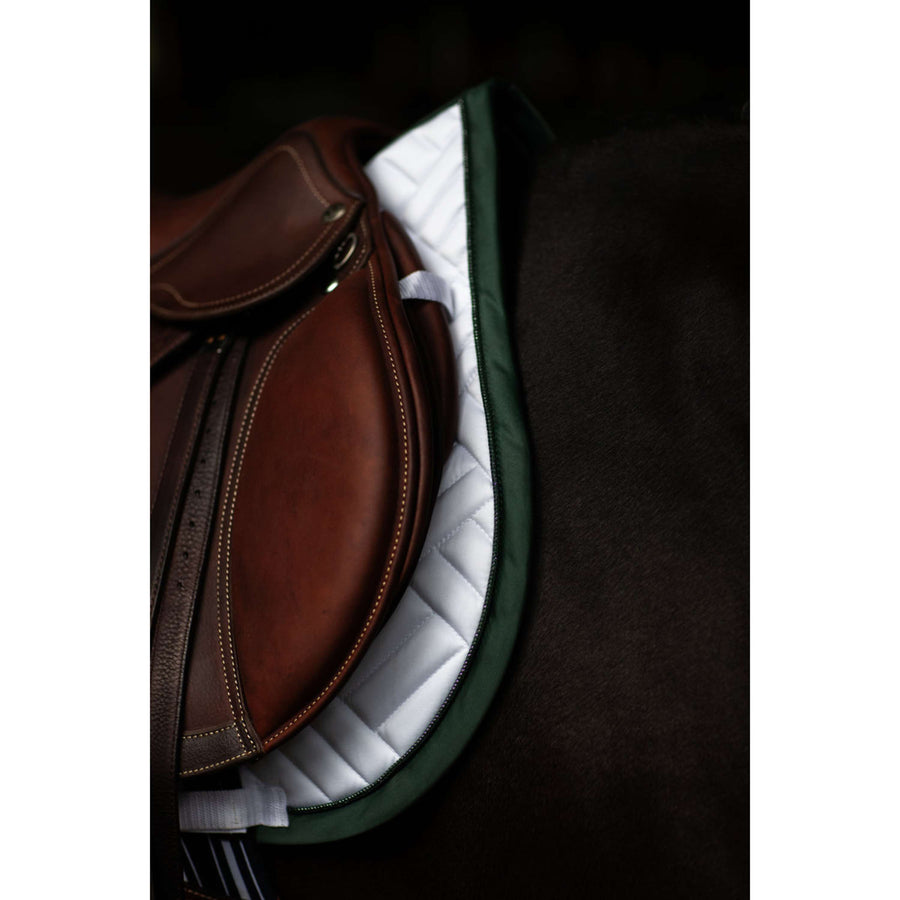 Equestrian Stockholm Saddlepad Modern Jumping White/Sycamore Green