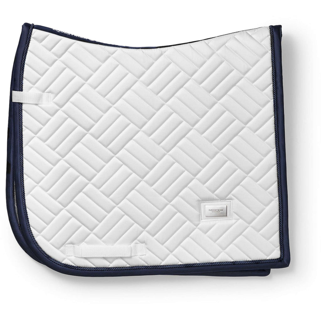 Equestrian Stockholm Saddlepad Modern Dressage White/Navy