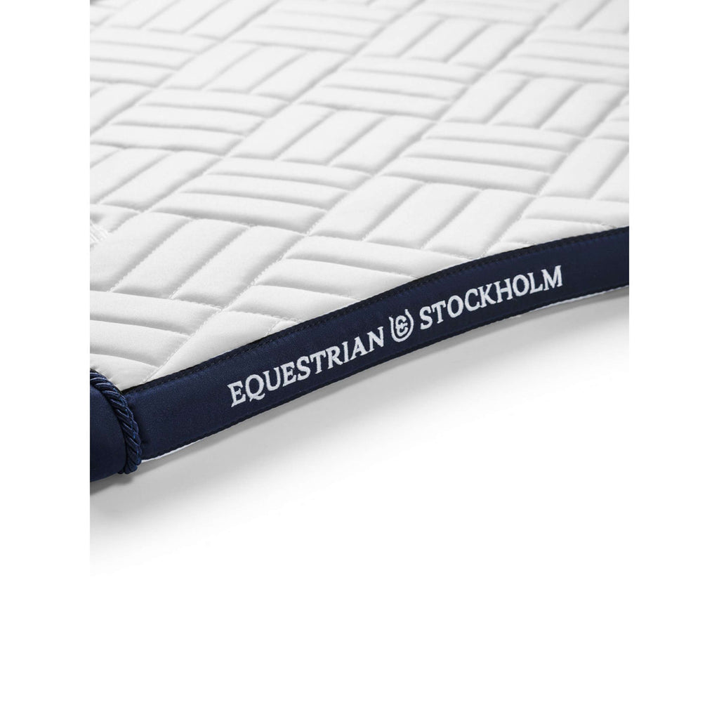 Equestrian Stockholm Saddlepad Modern Dressage White/Navy