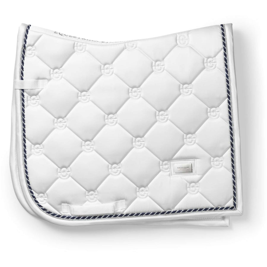 Equestrian Stockholm Saddlepad Dressage White Silver