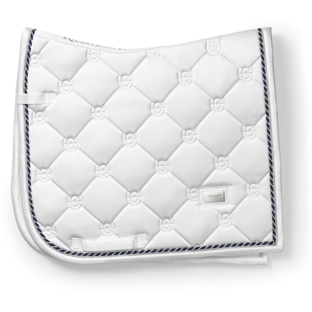 Equestrian Stockholm Saddlepad Dressage White Silver