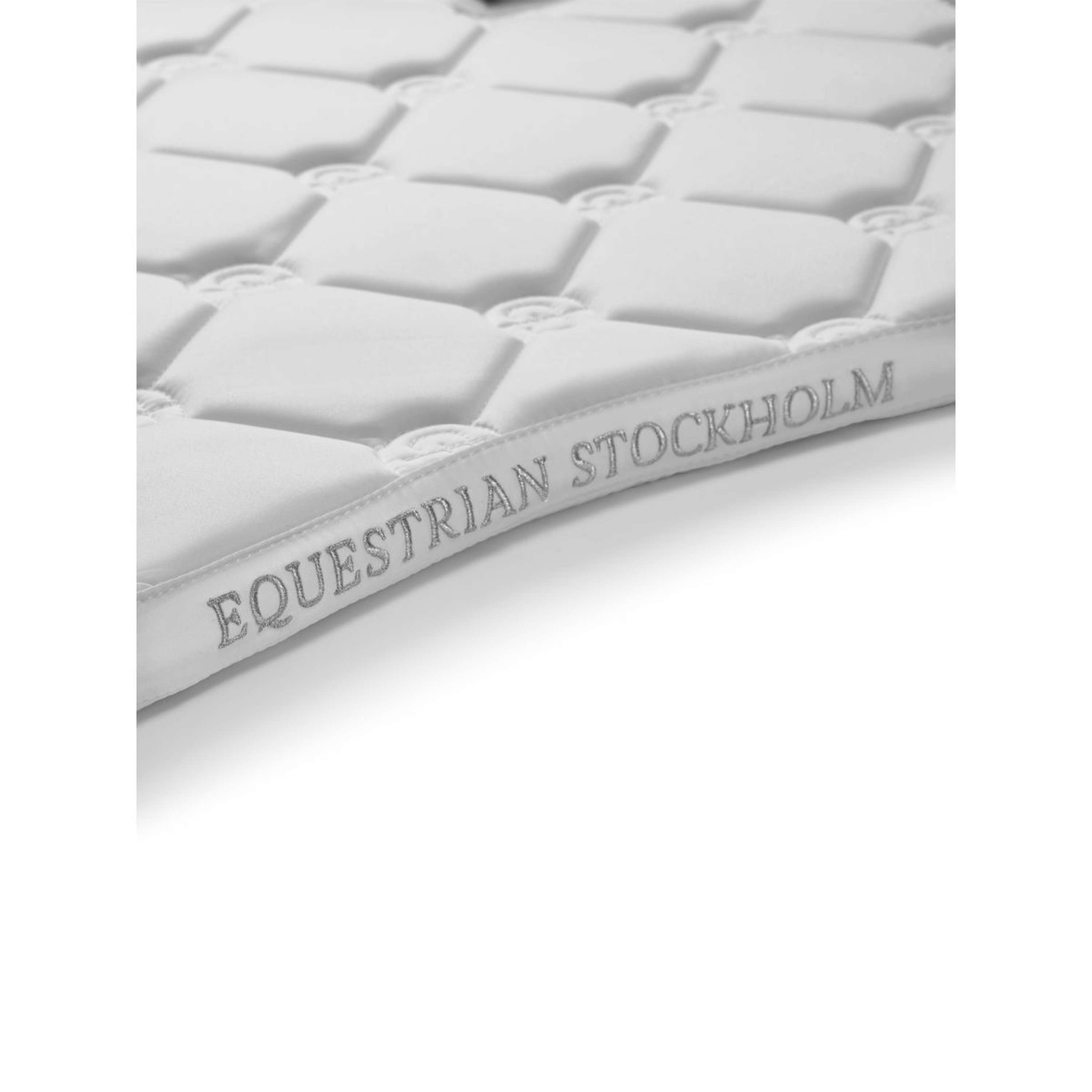 Equestrian Stockholm Saddlepad Dressage White Silver