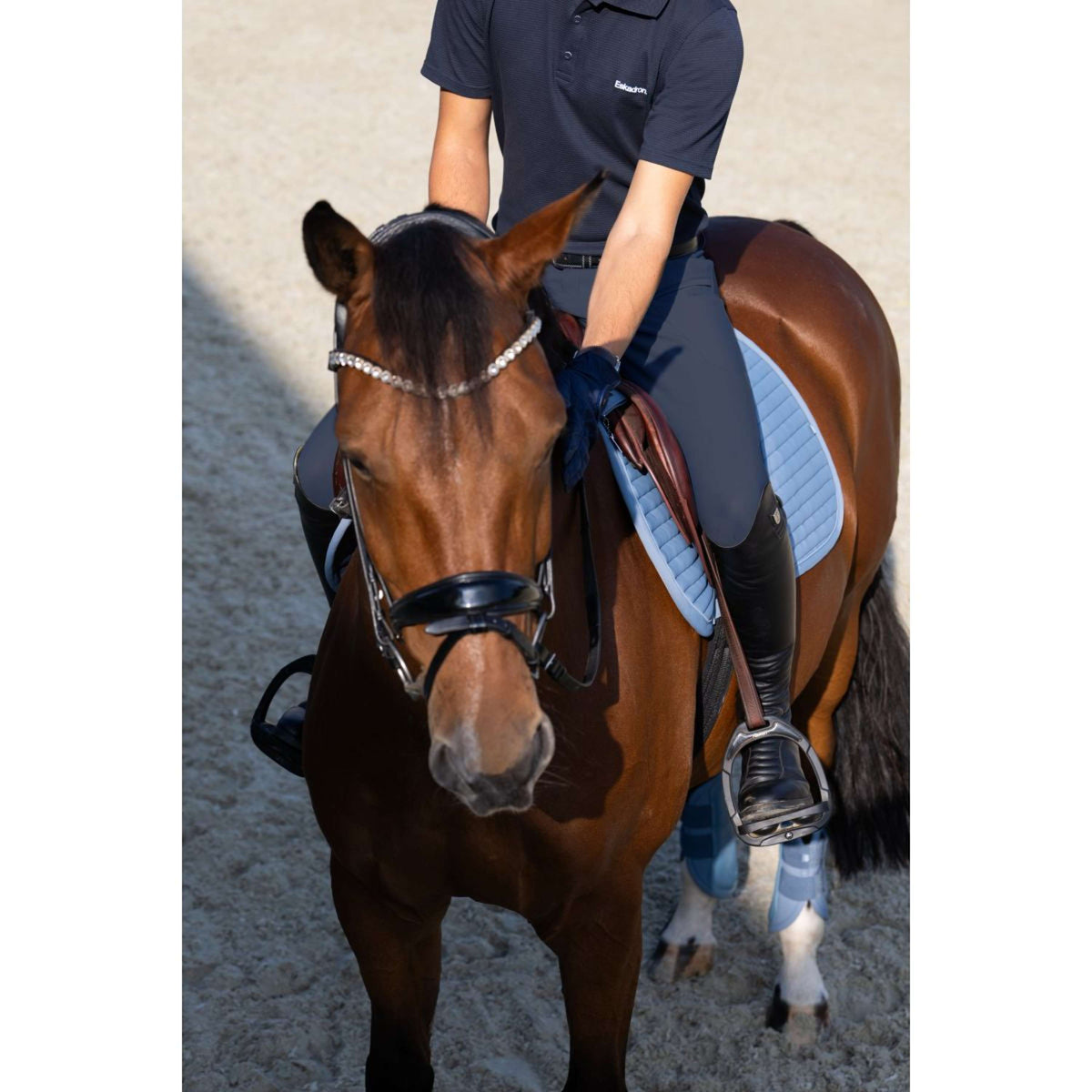 Eskadron Saddlepad Classic Sports Pro Soft Dressage Steel Blue