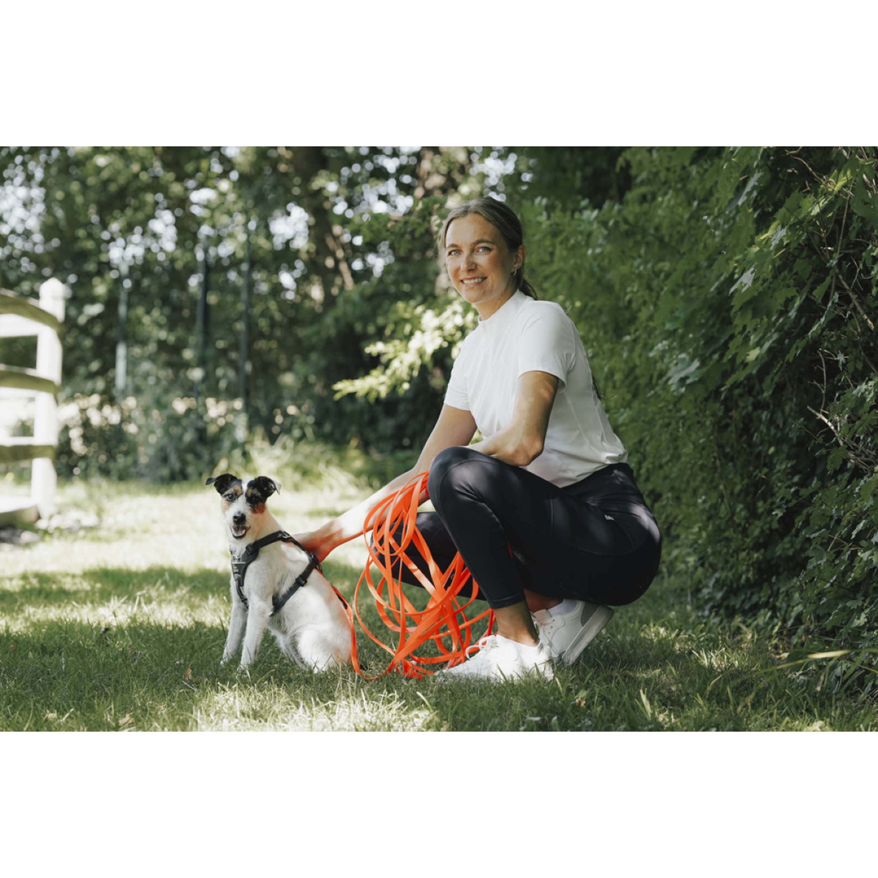 Hunter x Eskadron Dog Leash Spark Tracking Neon Orange