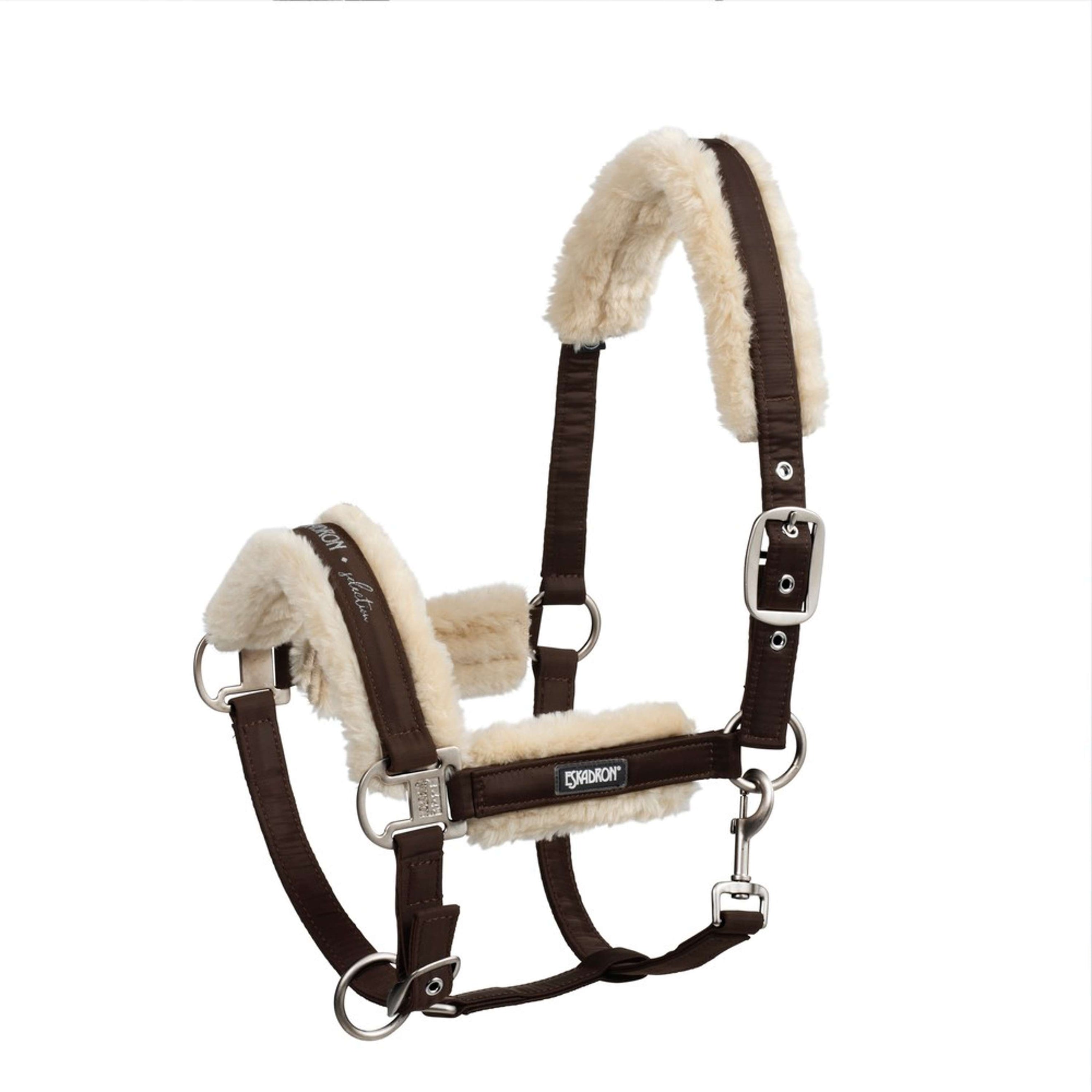 Eskadron Halter Pin Buckle Fake Fur Dark Brown