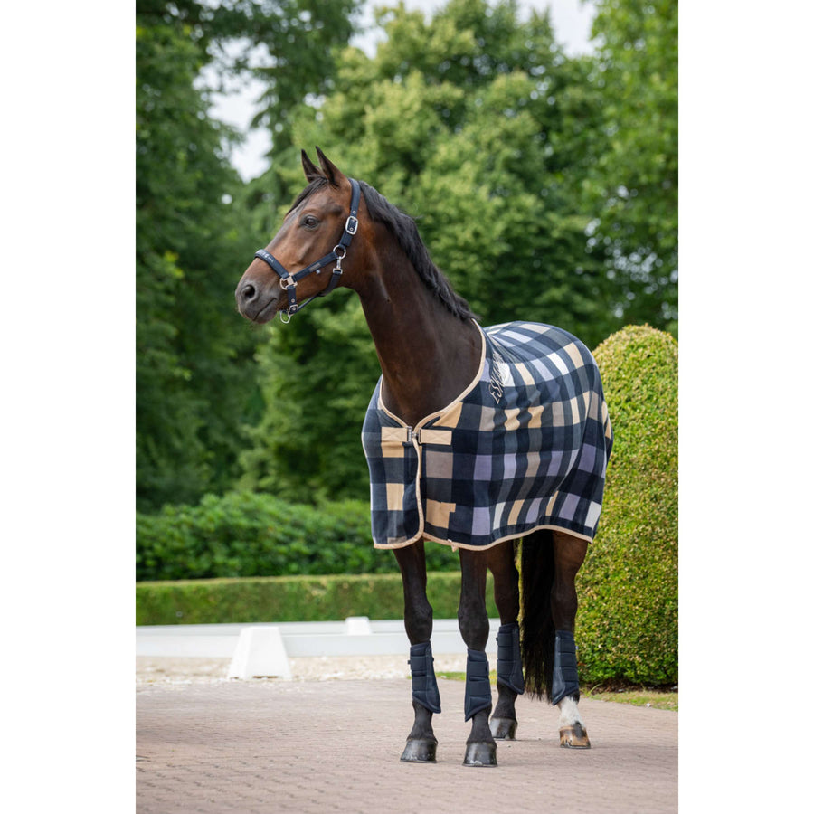 Eskadron Fleece Rug Classic Sports with diamond pattern Navy/Sierra/Orchid