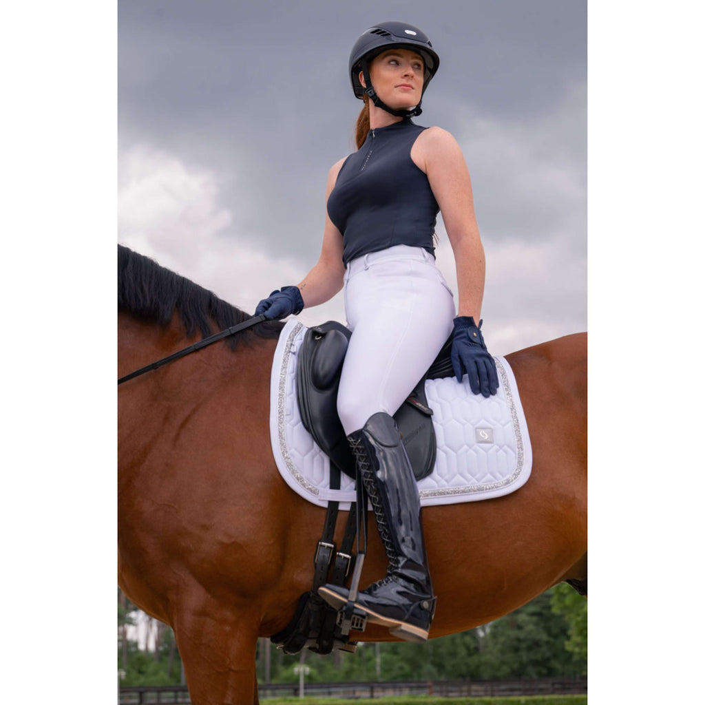 Eskadron Saddlepad Classic Sports Softshell Jewel Dressage White
