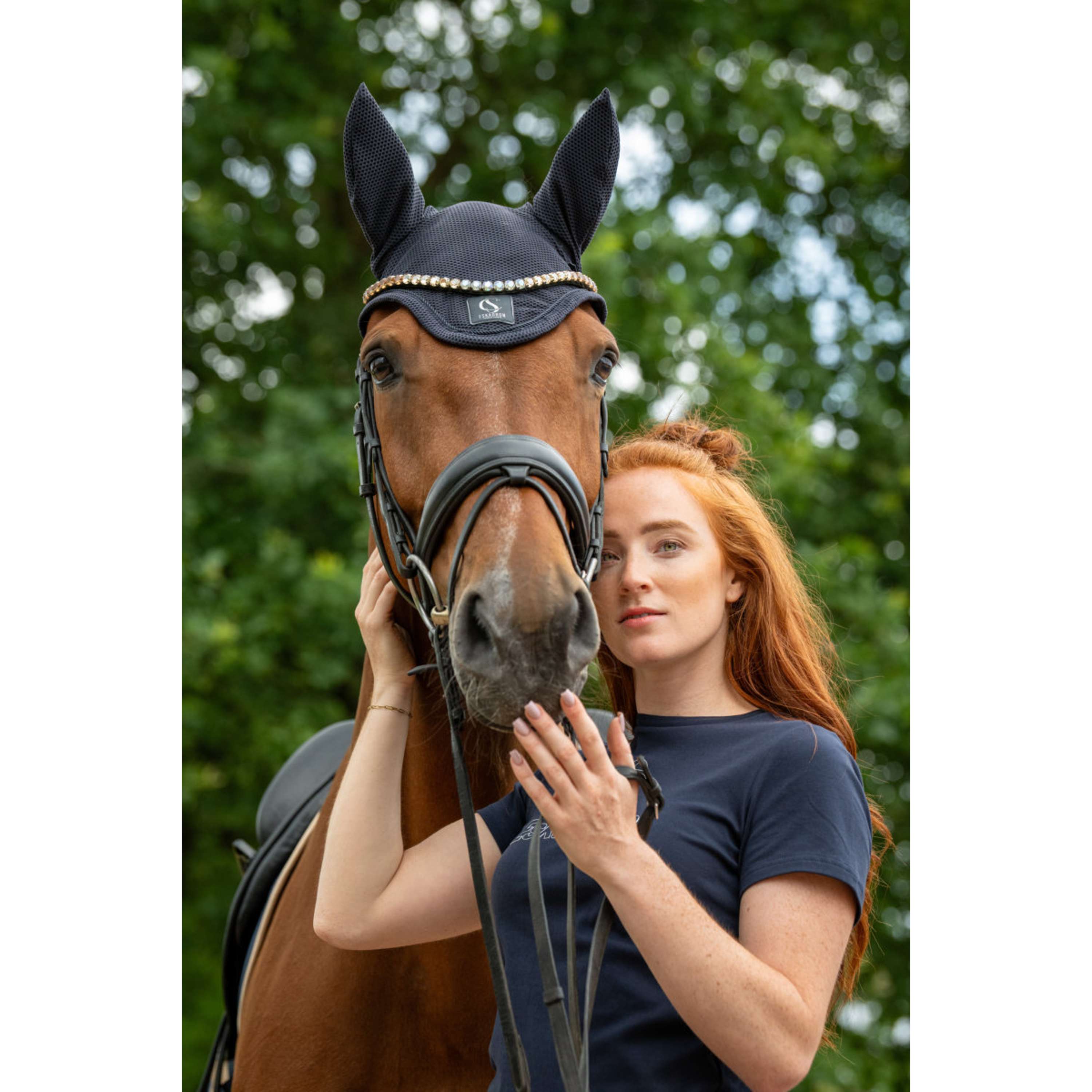 Eskadron Ear Bonnet Classic Sports Dynair Mesh Navy