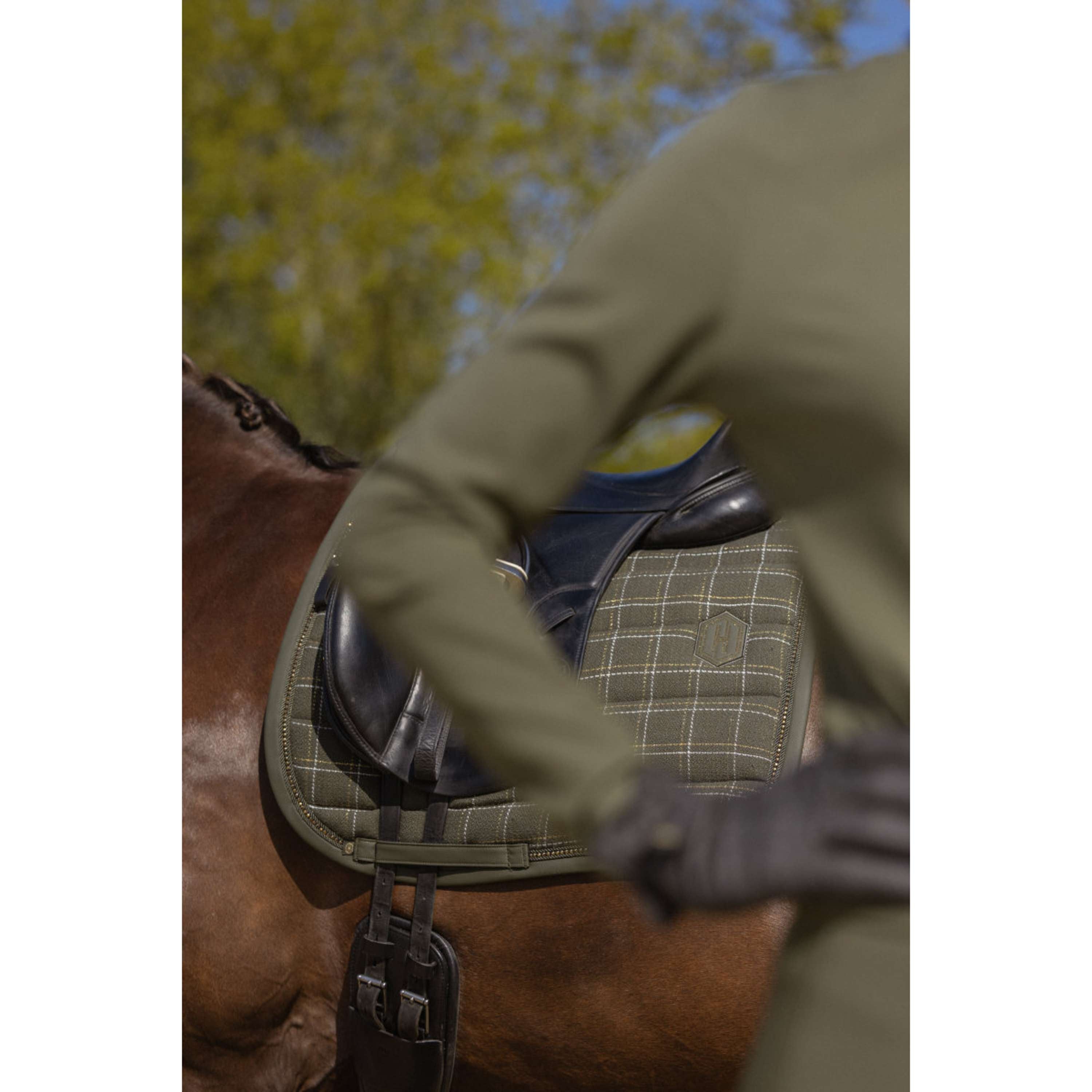 Eskadron Saddlepad Heritage Bouclé Crystal Dressage Deep Moss