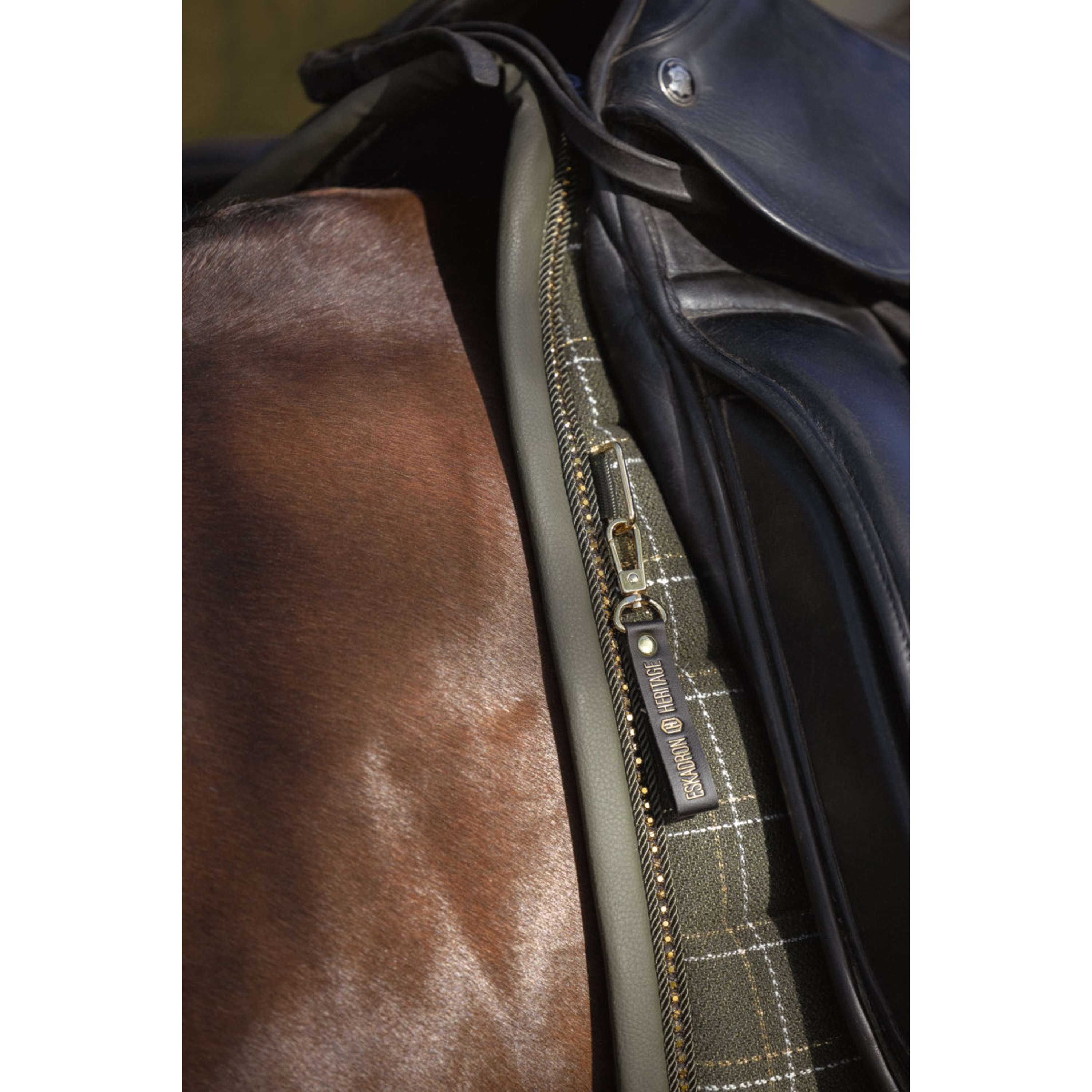 Eskadron Saddlepad Heritage Bouclé Crystal Dressage Deep Moss