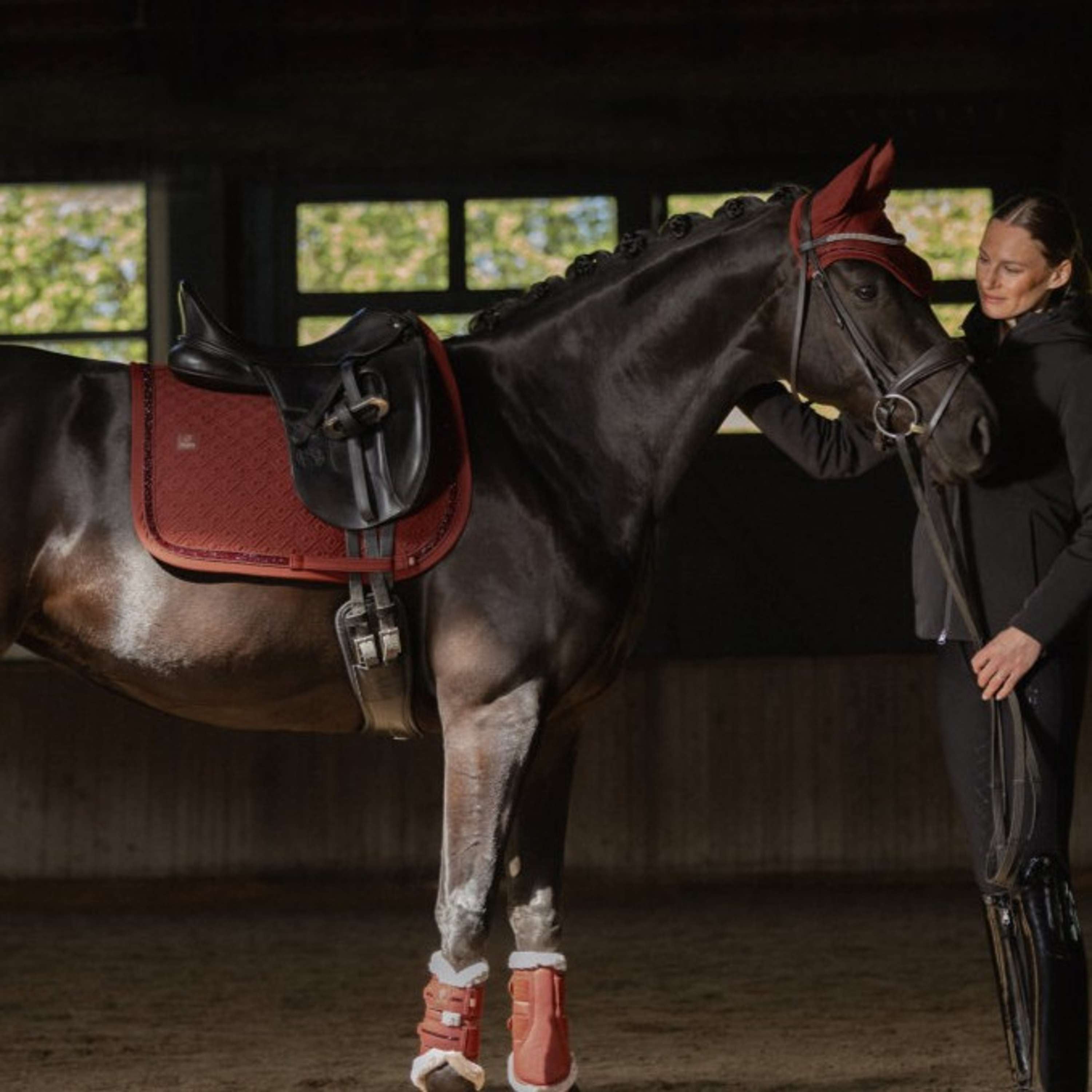 Eskadron Saddlepad Heritage Pro Soft Jewel Dressage Merlot