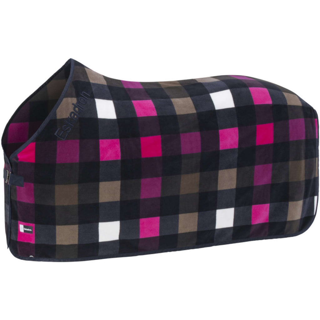 Eskadron Fleece Rug Dynamics Check Navy/White/Powdertaupe/Lipstick