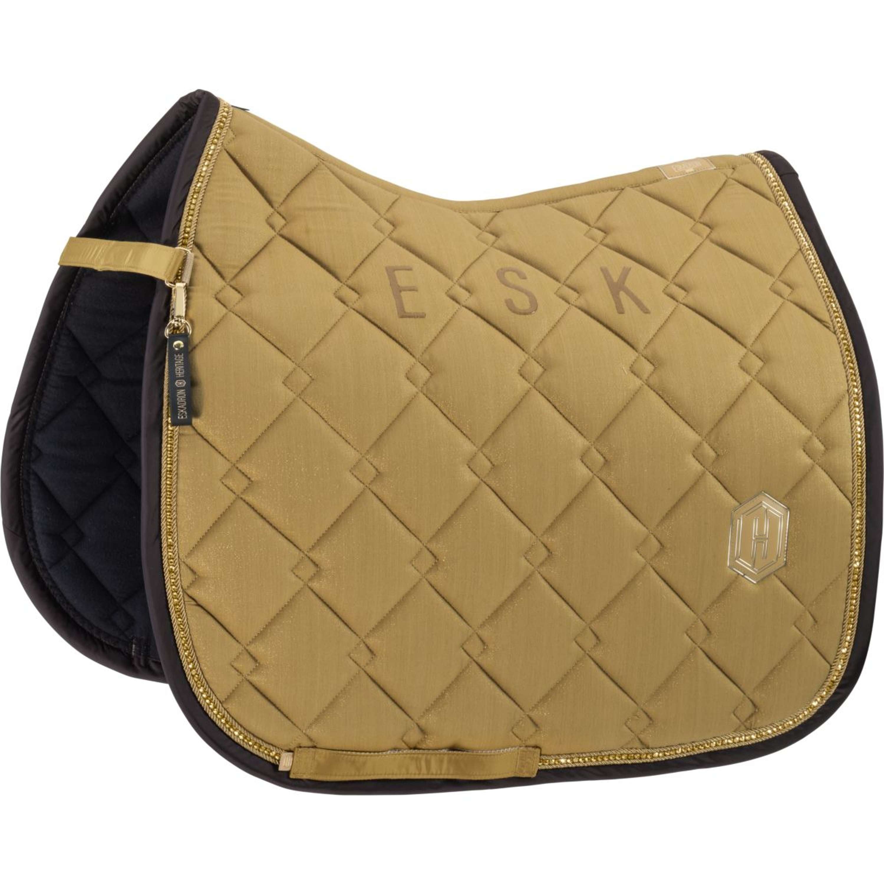 Eskadron Saddlepad Heritage Cotton Glitter Crystal Dressage Cardamom