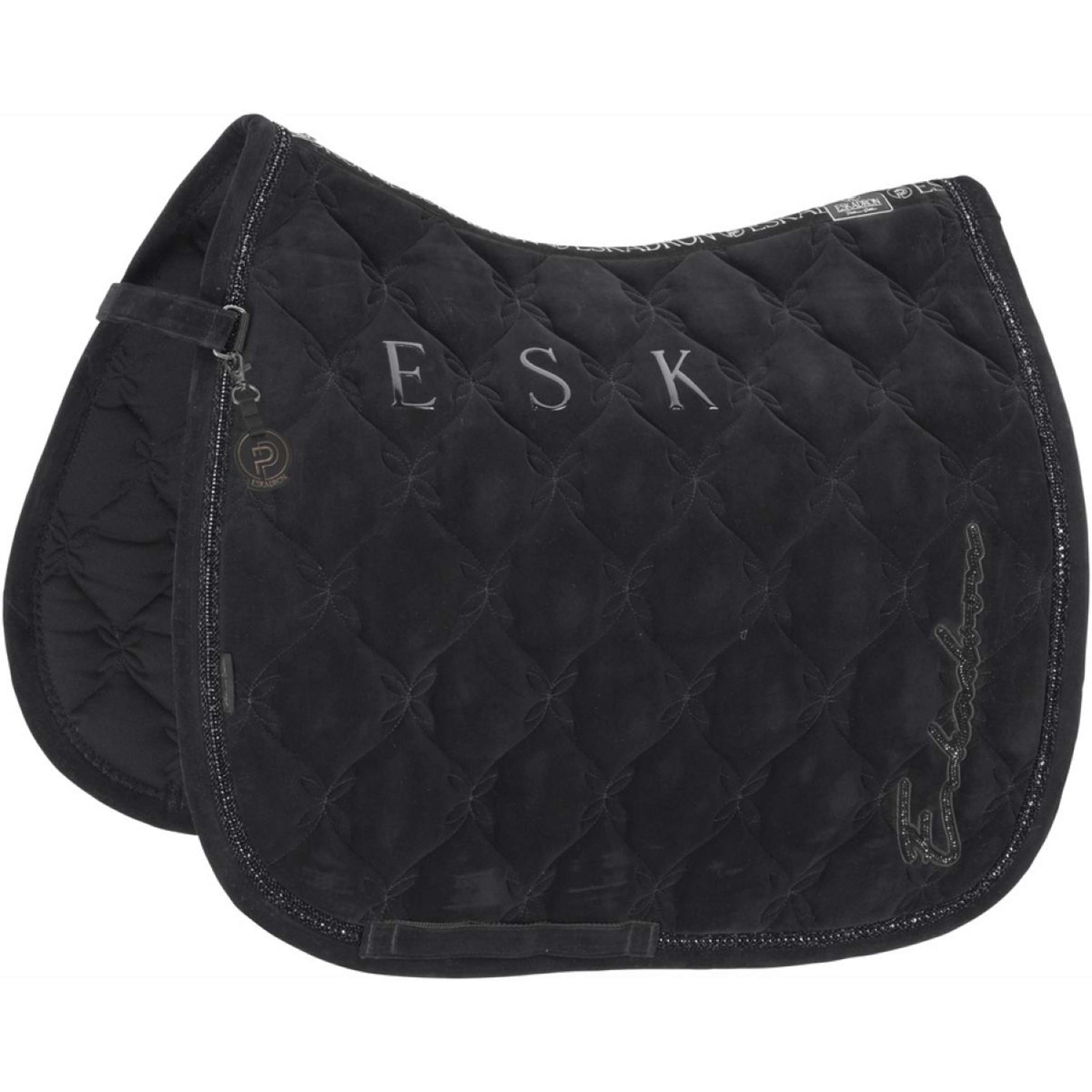 Eskadron Saddlepad Velours Crystal Platinum '25 Dressage Black Eskadron Saddlepad Velours Crystal Platinum '25 Dressage Black