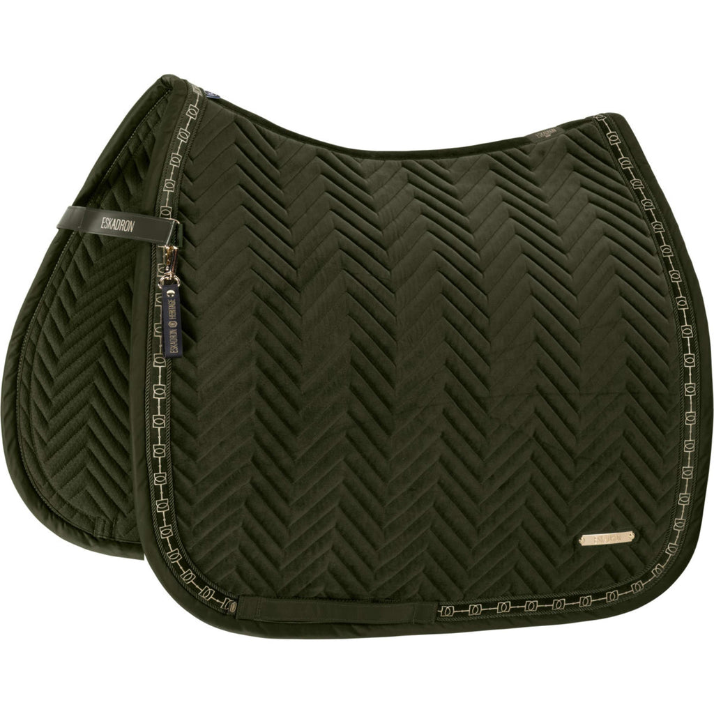 Eskadron Saddlepad Heritage Velvet Dressage Deep Moss