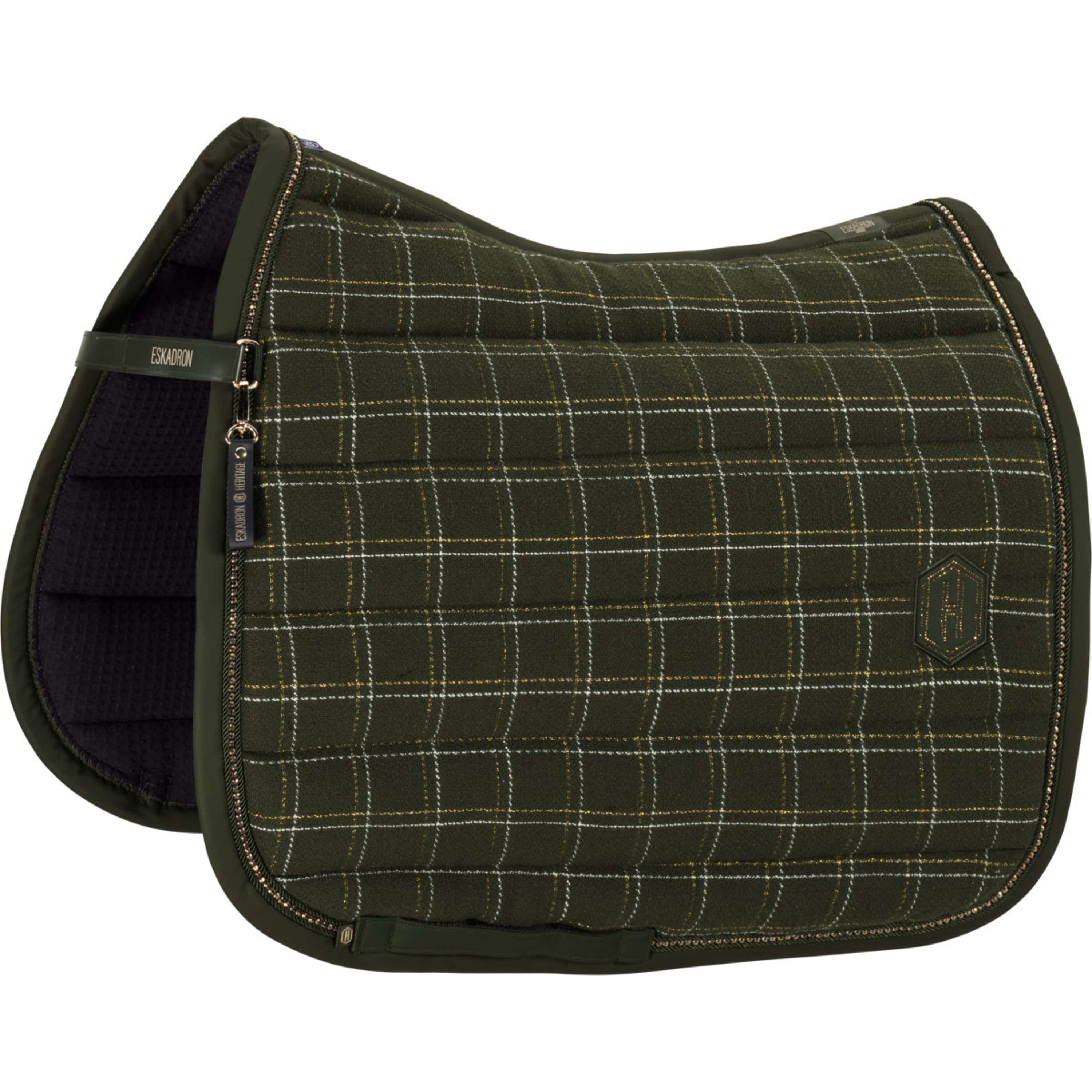 Eskadron Saddlepad Heritage Bouclé Crystal Dressage Deep Moss