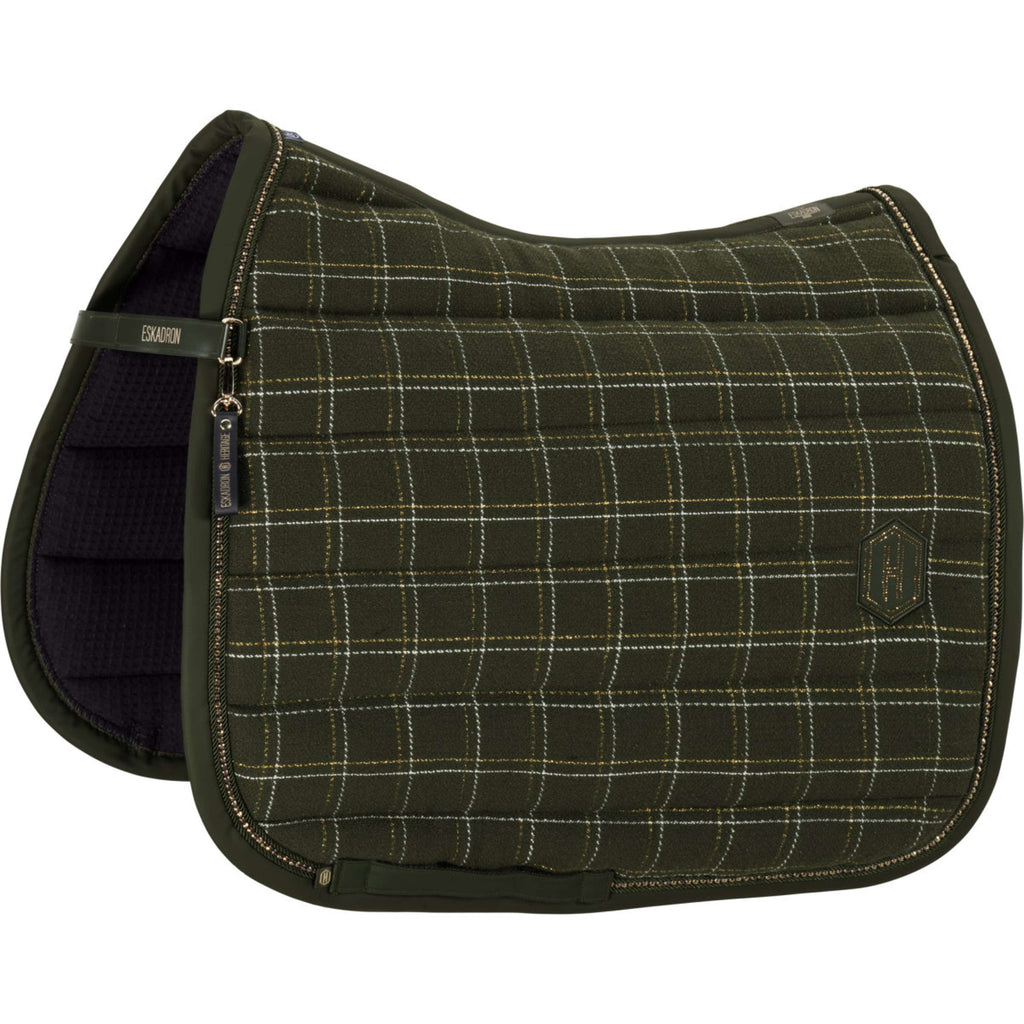 Eskadron Saddlepad Heritage Bouclé Crystal Dressage Deep Moss