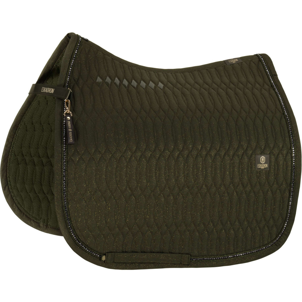 Eskadron Saddlepad Heritage Sparkle Crystal Dressage Deep Moss