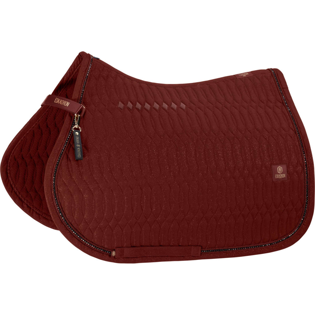 Eskadron Saddlepad Heritage Sparkle Crystal All Purpose Merlot