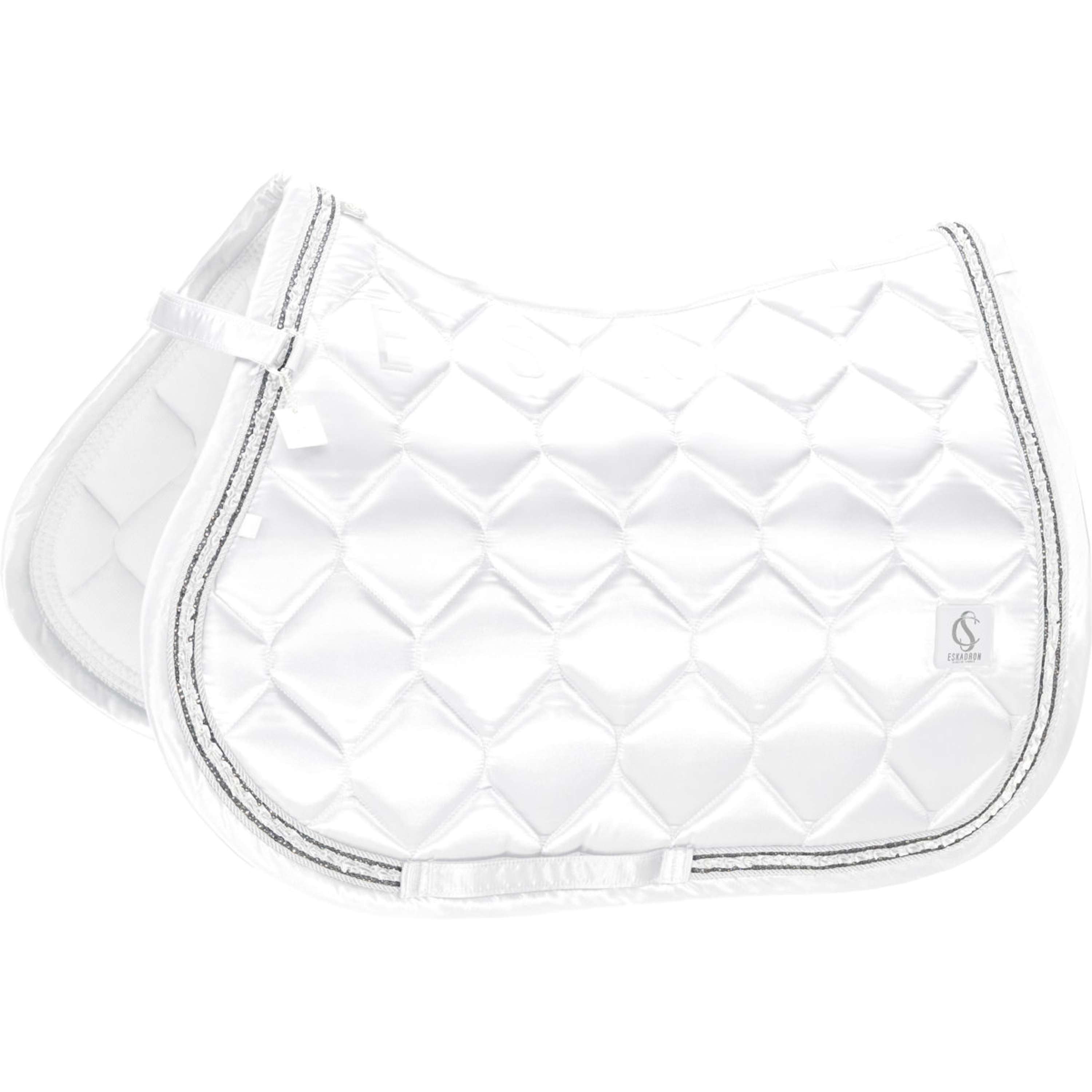 Eskadron Saddlepad Classic Sports Satin Frills General Purpose White