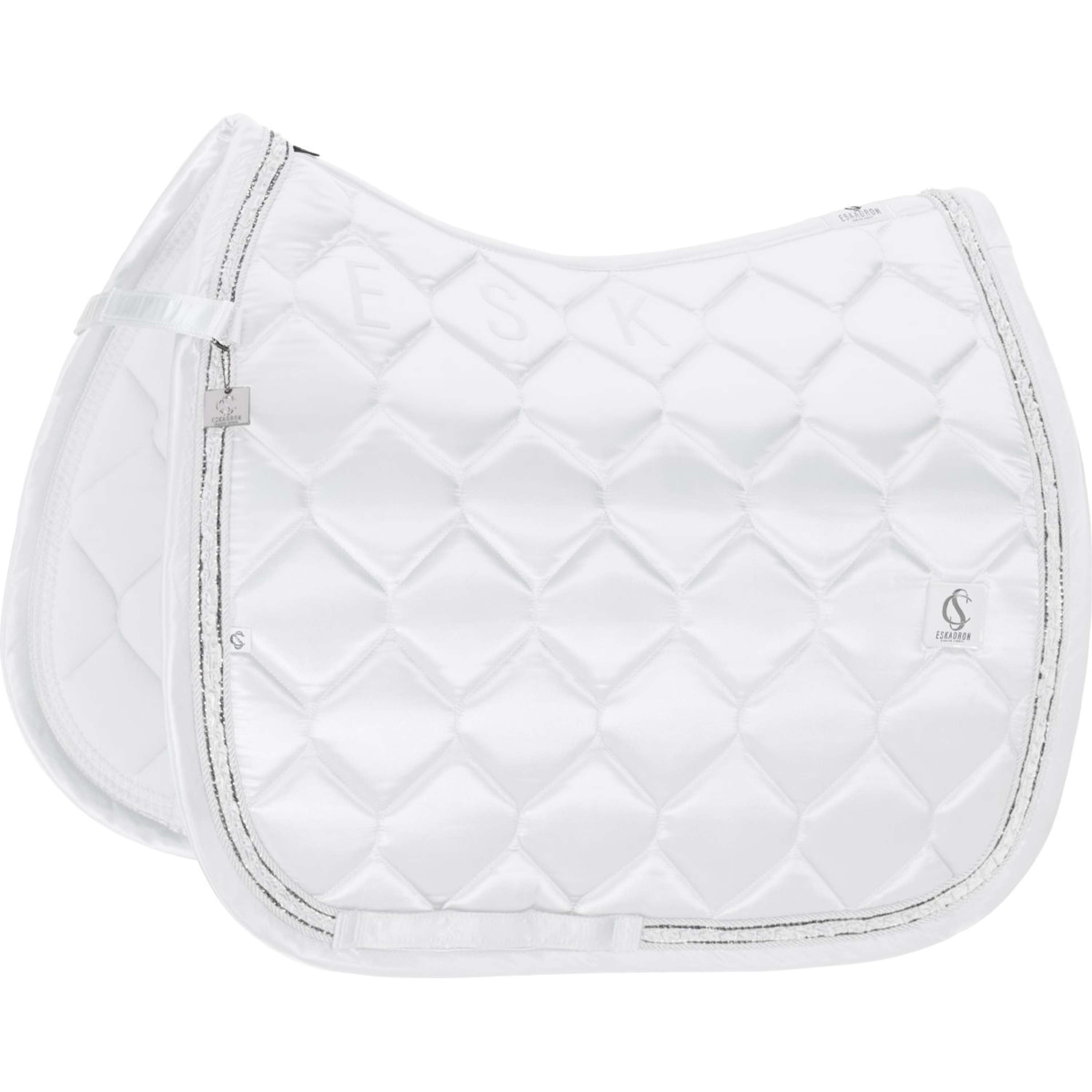 Eskadron Saddlepad Classic Sports Satin Frills Dressage White