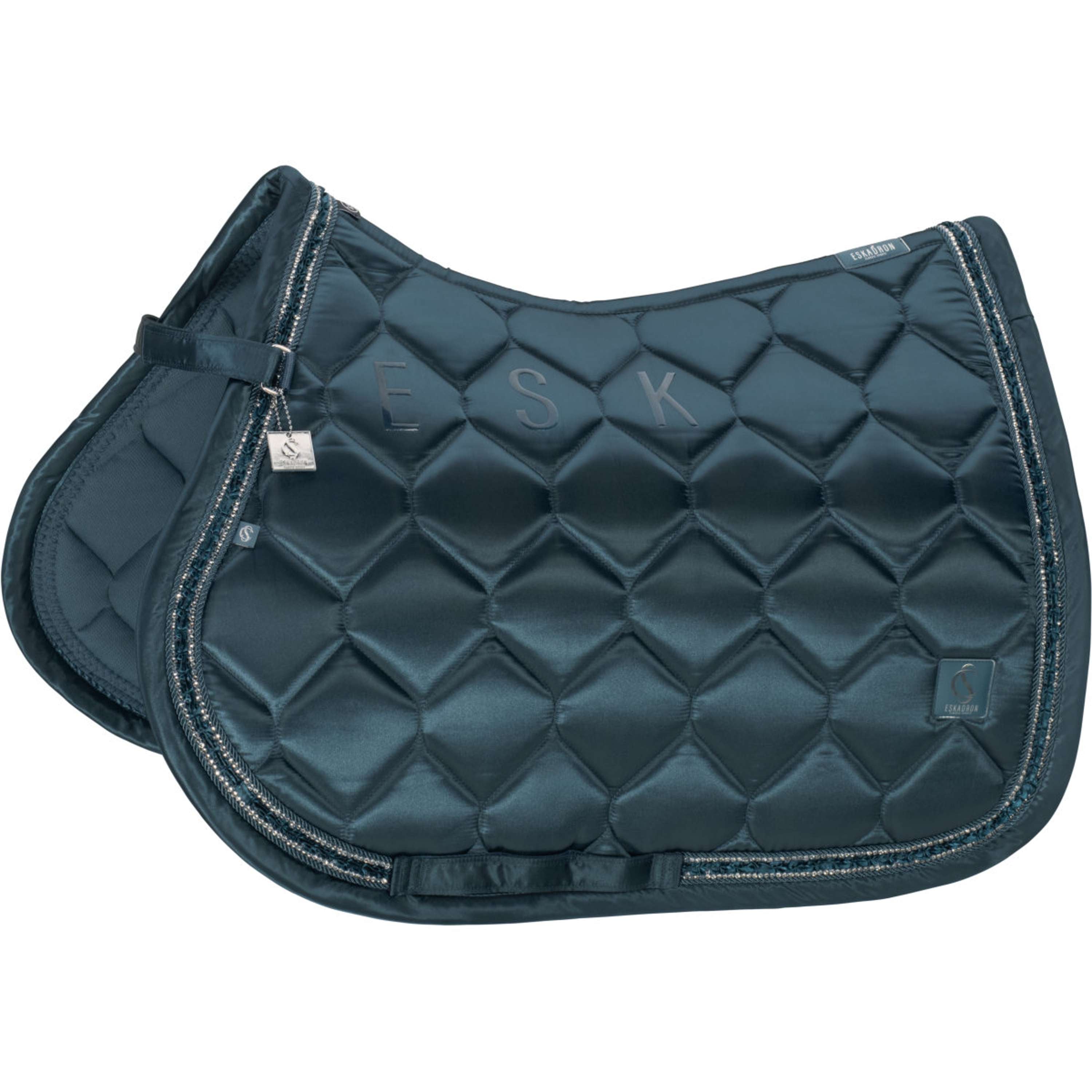Eskadron Saddlepad Classic Sports Satin Frills General Purpose Ocean