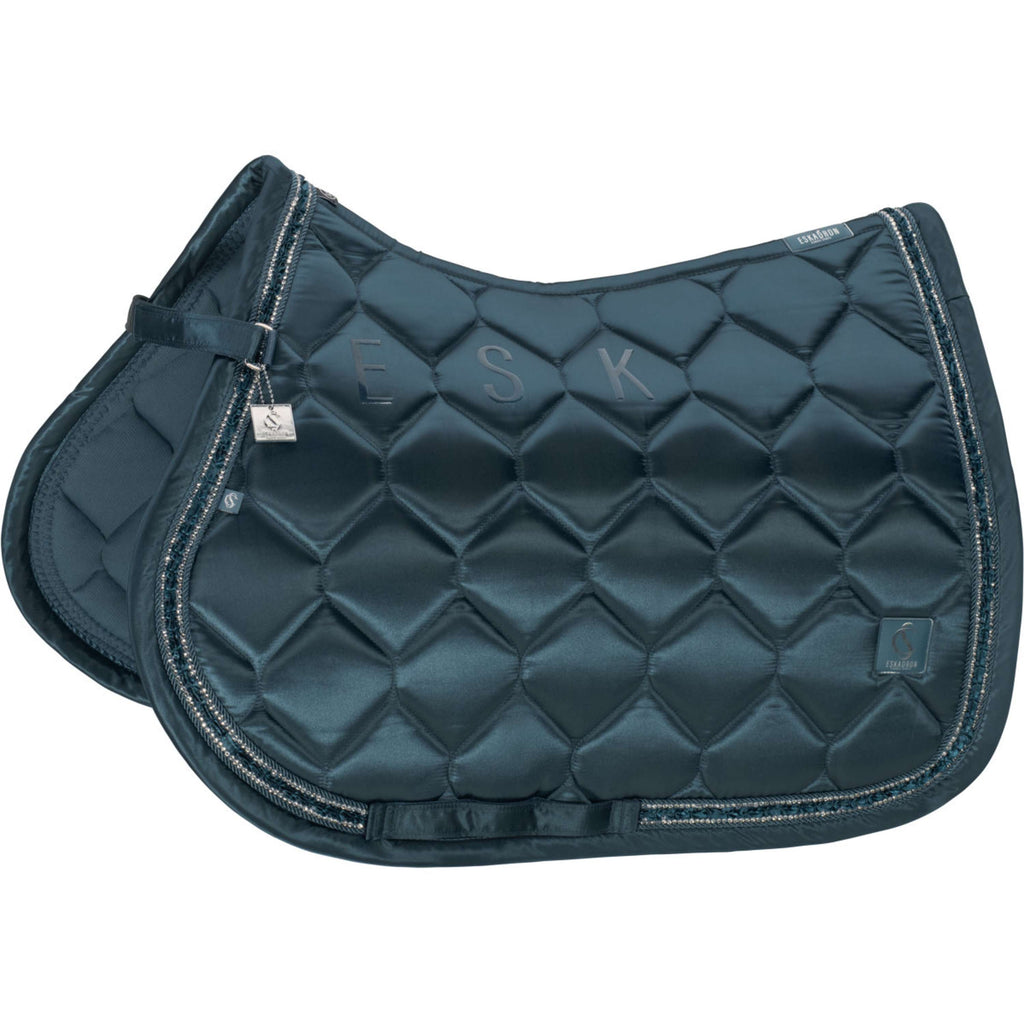 Eskadron Saddlepad Classic Sports Satin Frills General Purpose Ocean