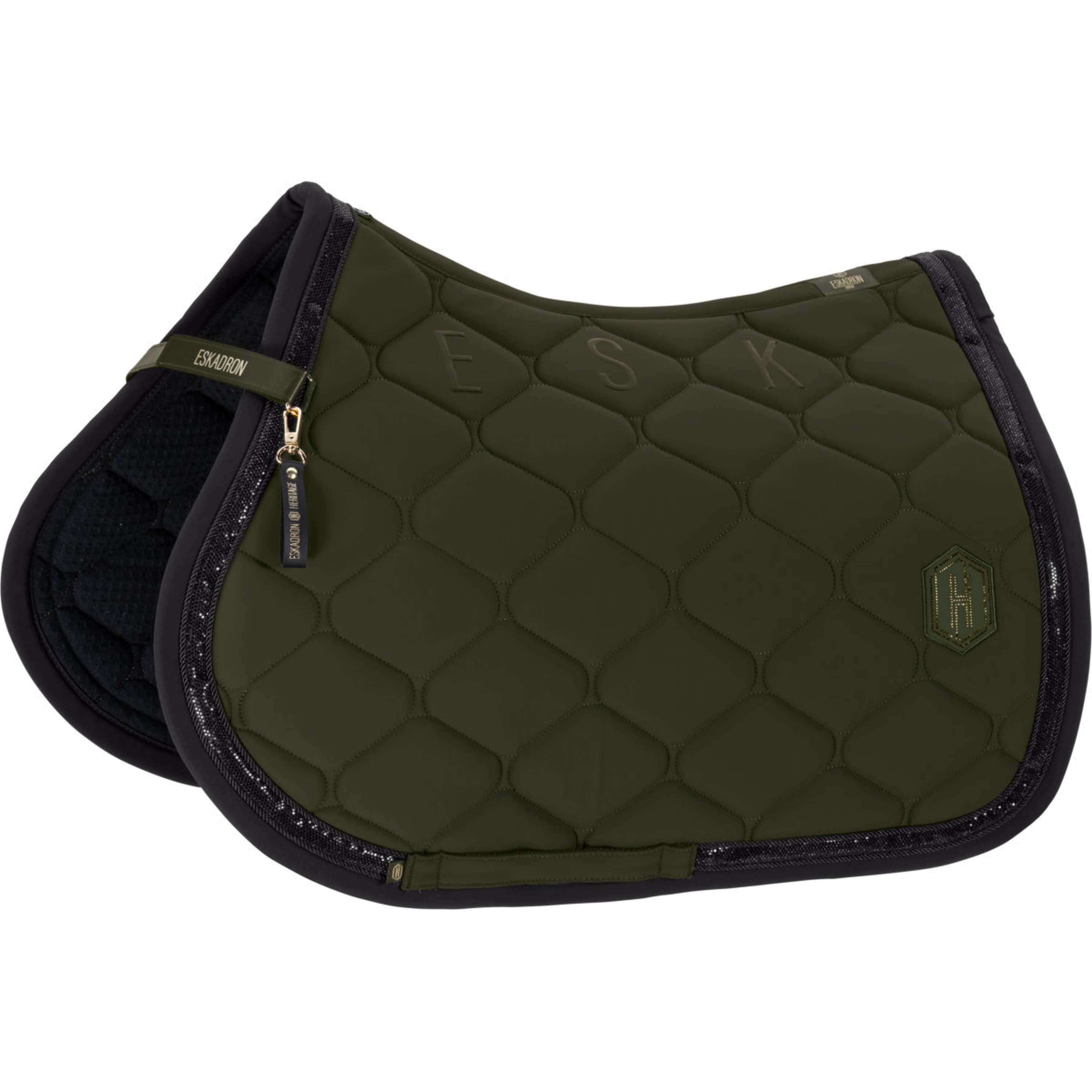 Eskadron Saddlepad Heritage Softshell Contrast All Purpose Deep Moss