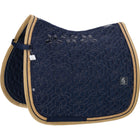 Eskadron Saddlepad Classic Sports Glossy Jewel Contrast Dressage Navy