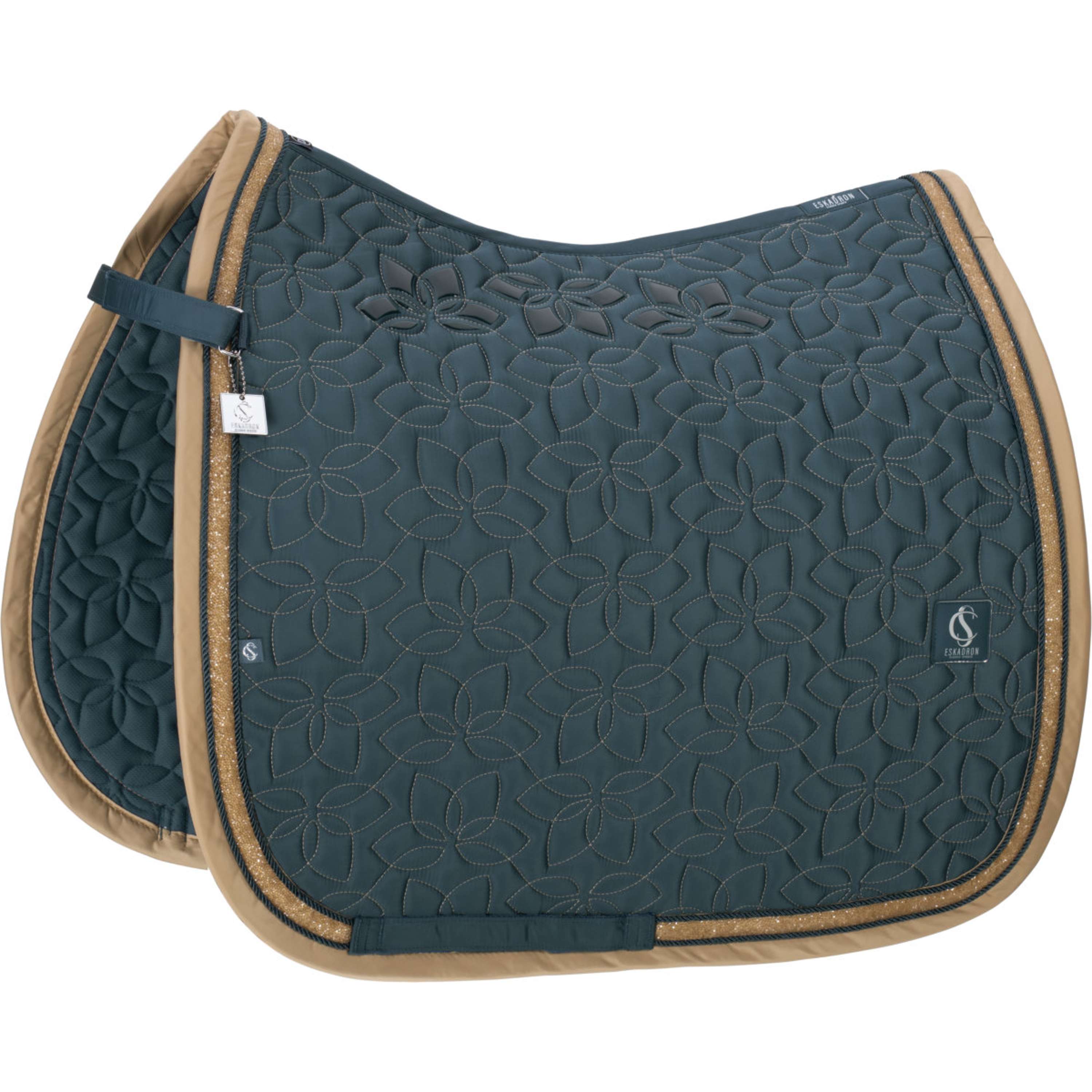 Eskadron Saddlepad Classic Sports Glossy Jewel Contrast Dressage Ocean