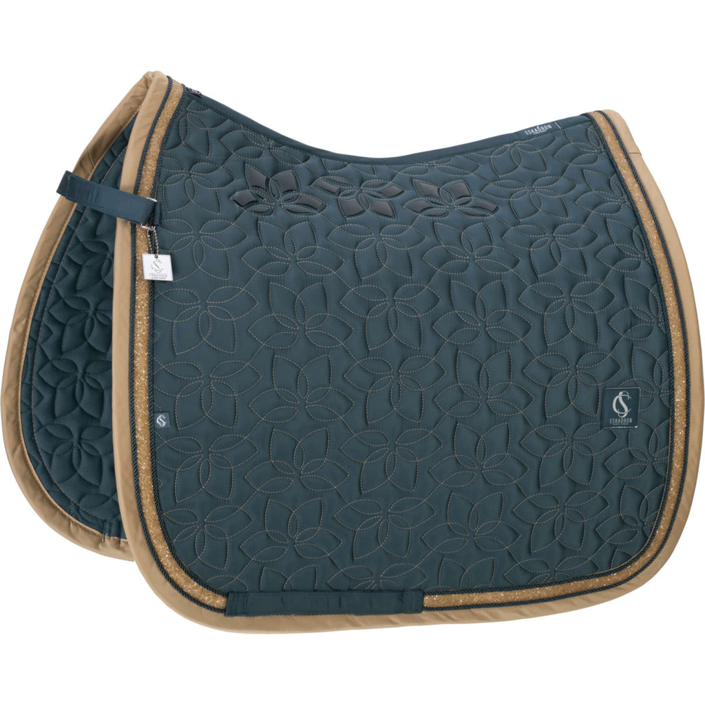 Eskadron Saddlepad Classic Sports Glossy Jewel Contrast Dressage Ocean