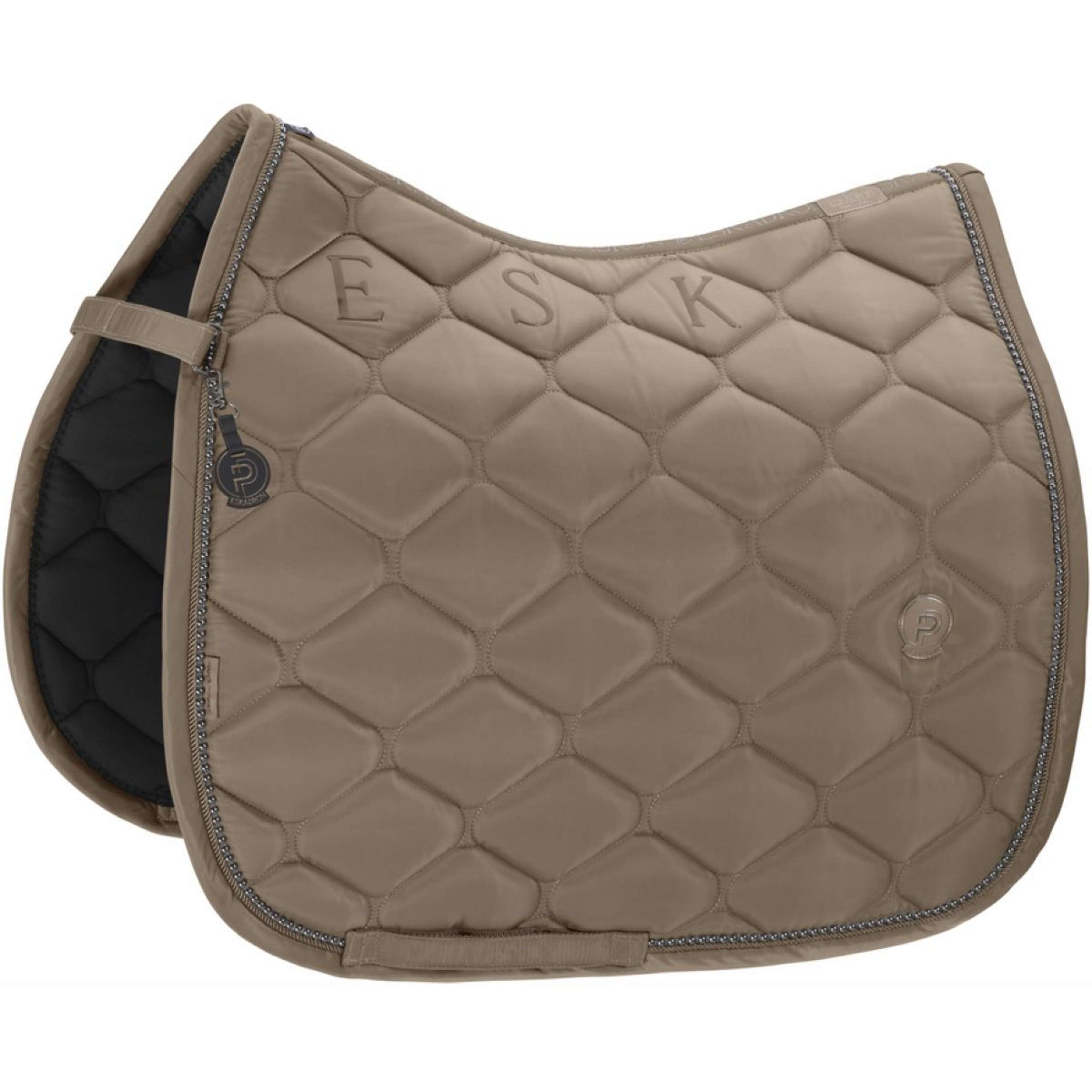 Eskadron Saddlepad Highgloss Pearls Platinum '25 Dressage Smoky Taupe Eskadron Saddlepad Highgloss Pearls Platinum '25 Dressage Smoky Taupe