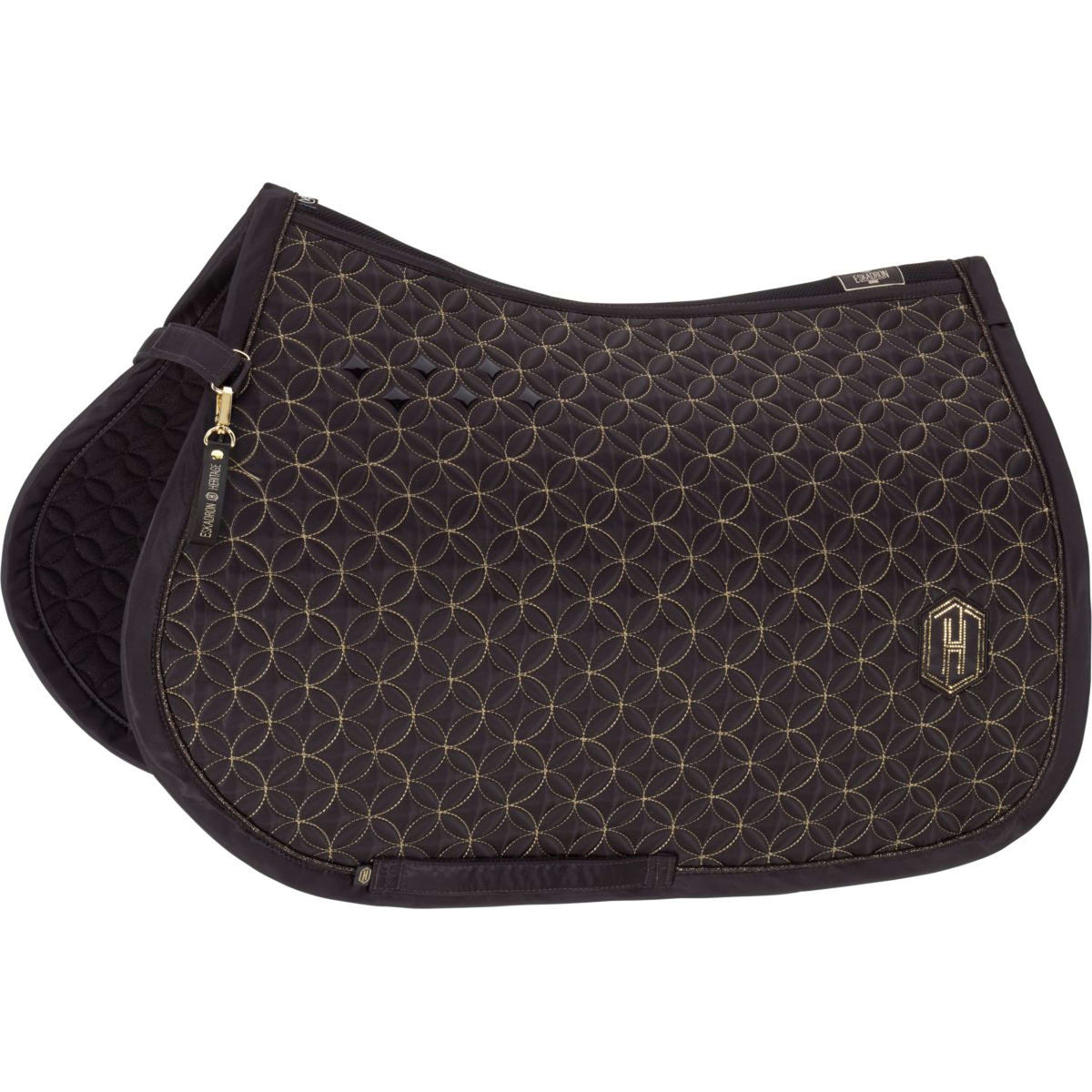 Eskadron Saddlepad Heritage Highgloss Contrast General Purpose Black Truffle
