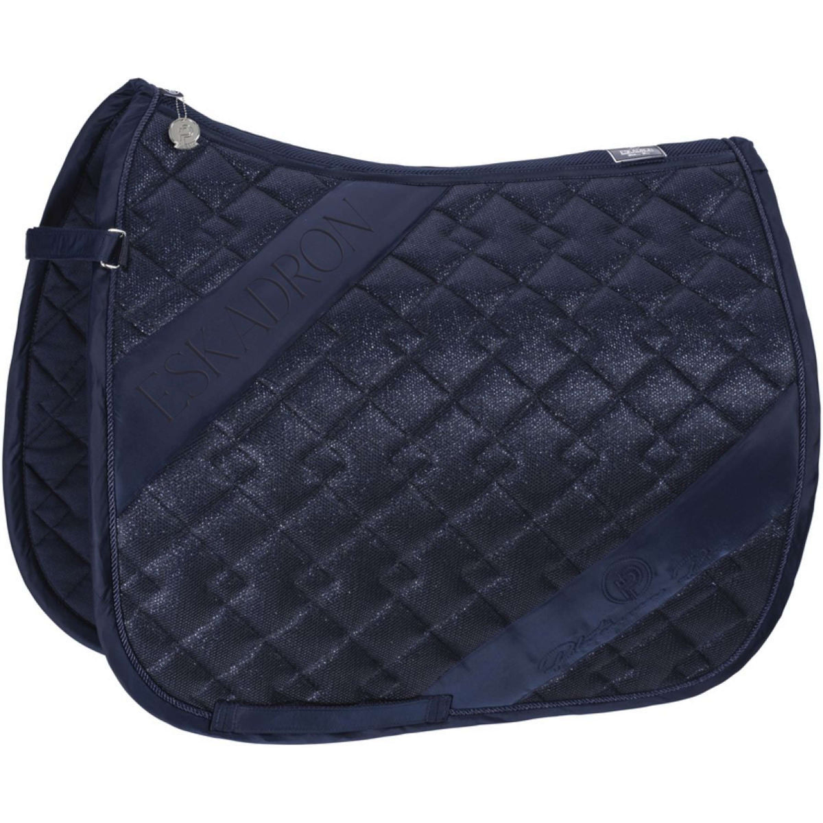 Eskadron Saddlepad Platinum Pure Glitter Mesh Dressage Navy