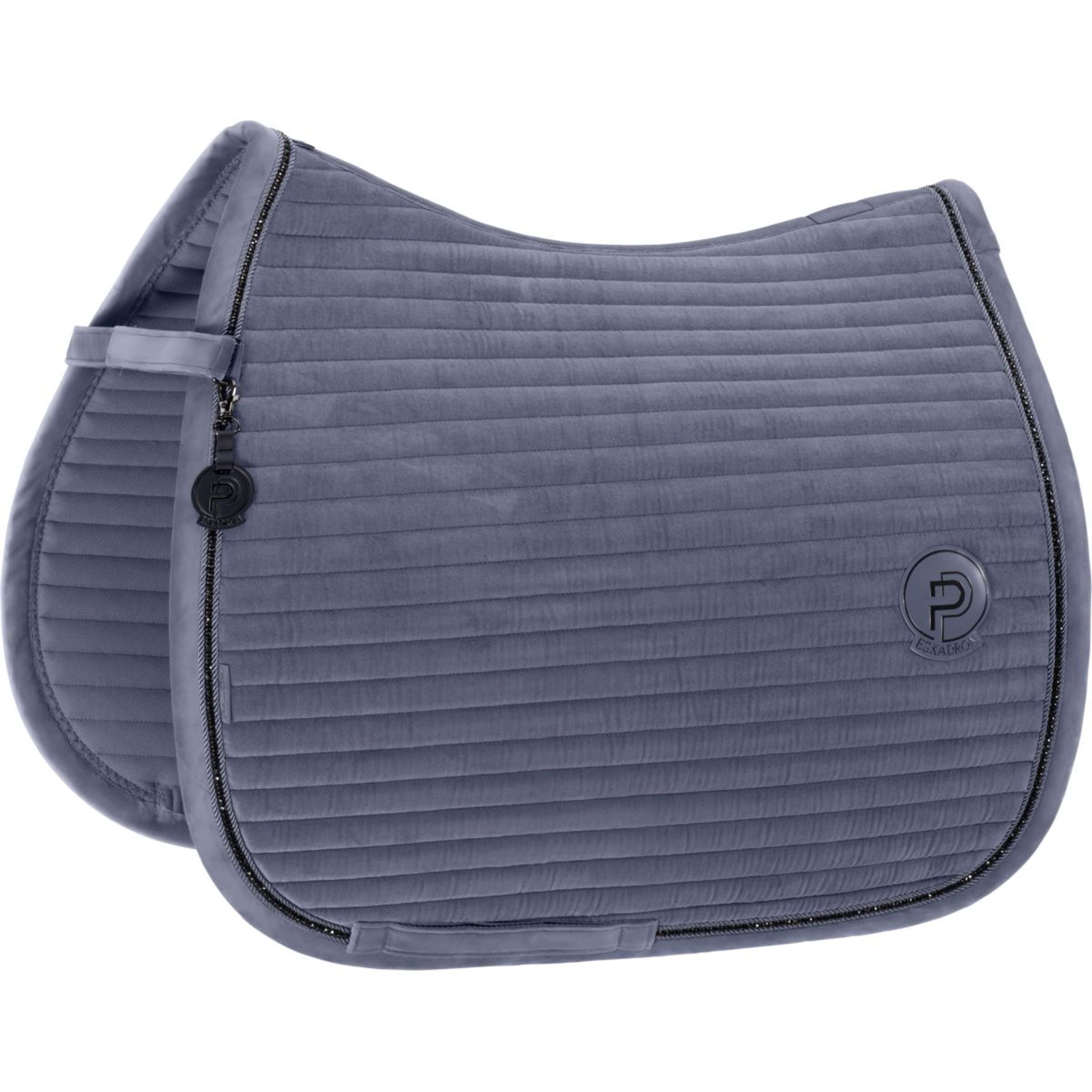Eskadron Saddlepad Platinum '26 Velvet Crystal Dressage Slate Blue