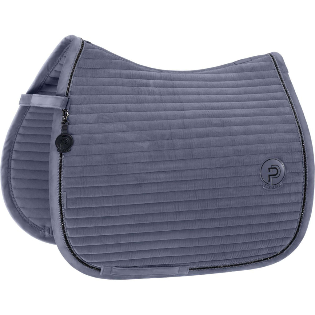 Eskadron Saddlepad Platinum '26 Velvet Crystal Dressage Slate Blue