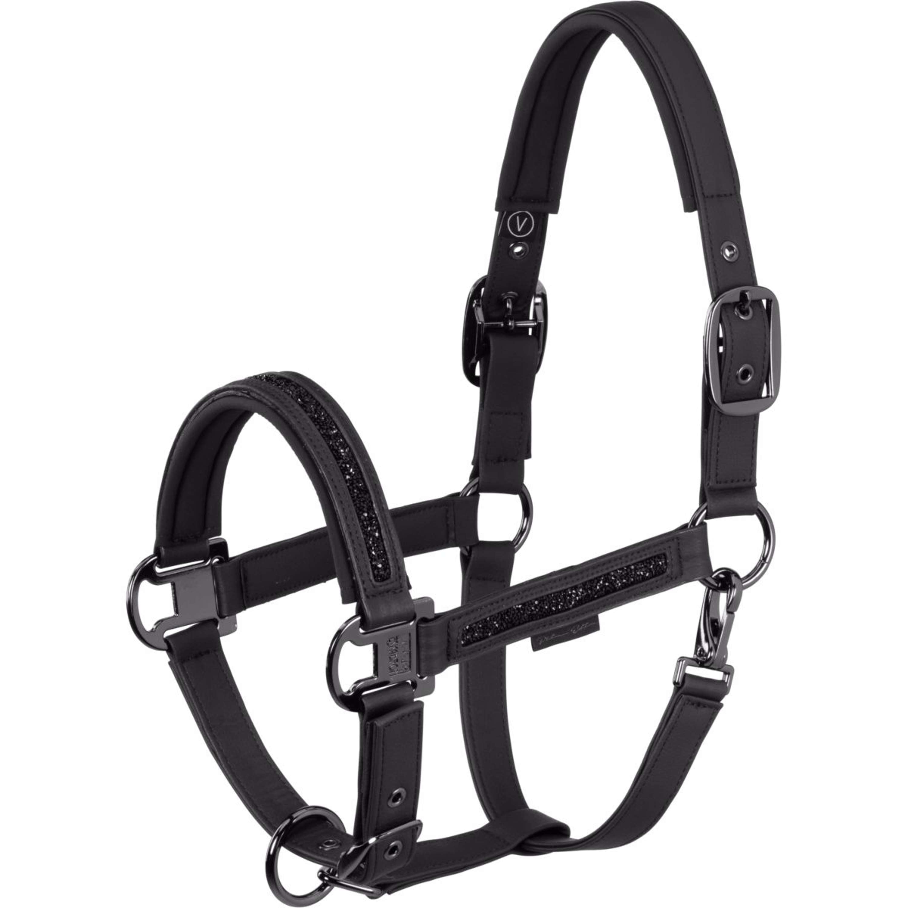 Eskadron Halter Platinum '26 Faux Leather Jewel Black