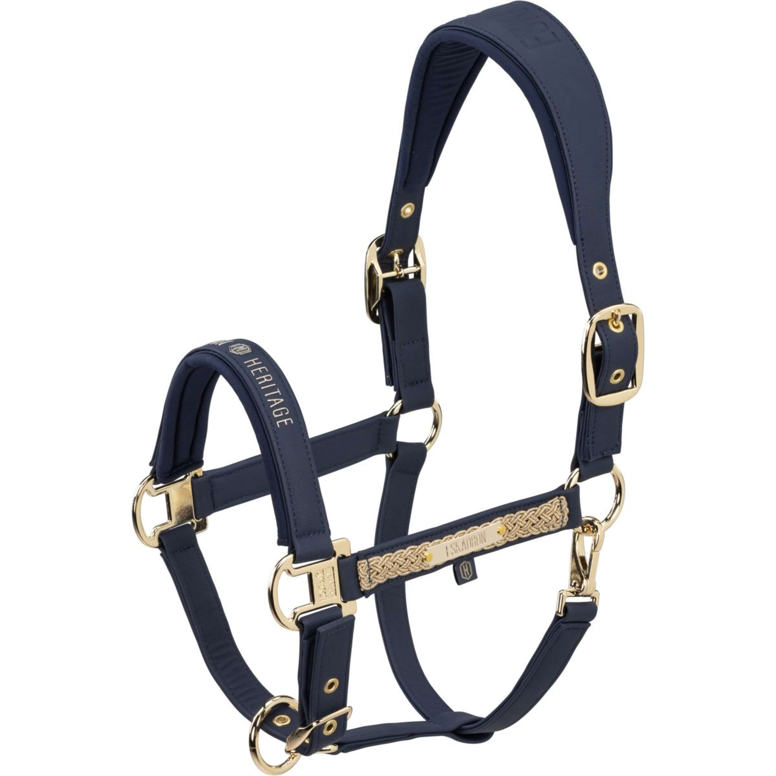 Eskadron Halter Heritage Faux Leather Double Pin Navy