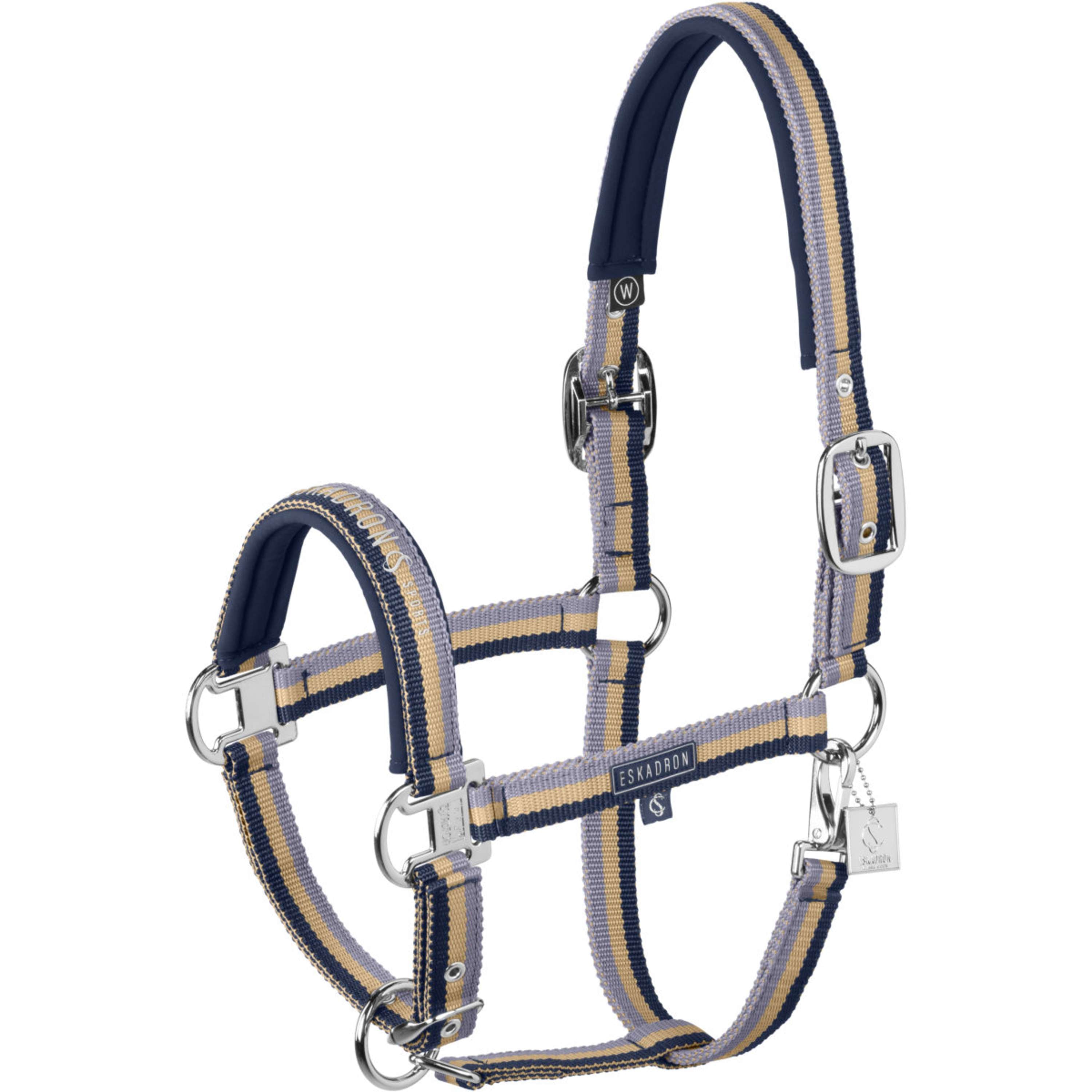 Eskadron Halter Classic Sports Double Pin Navy/Sierra/Orchid