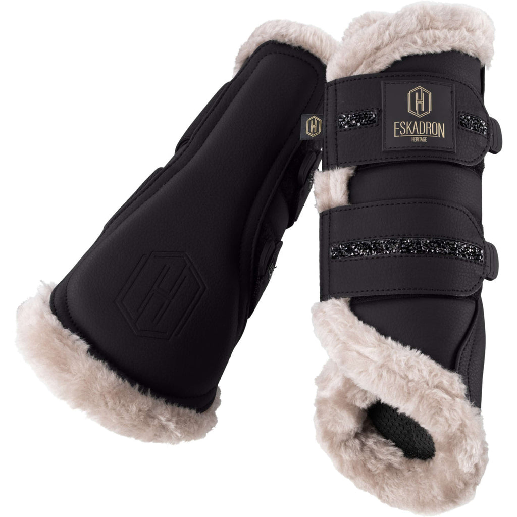 Eskadron Dressage Boots Heritage Faux Leather Faux Fur Jewel Black