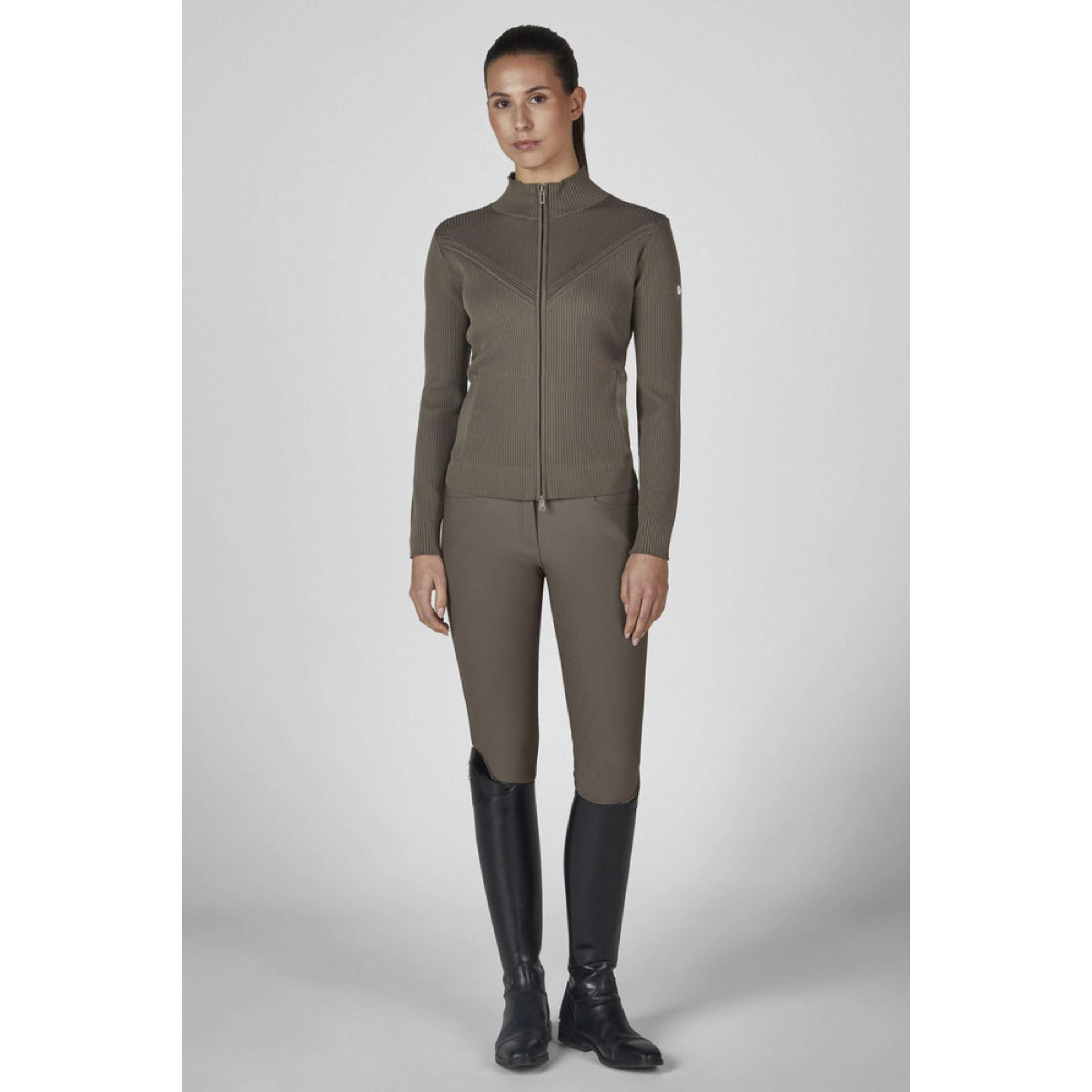 Eskadron Zip-Hoodie Dynamics Knit Powdertaupe