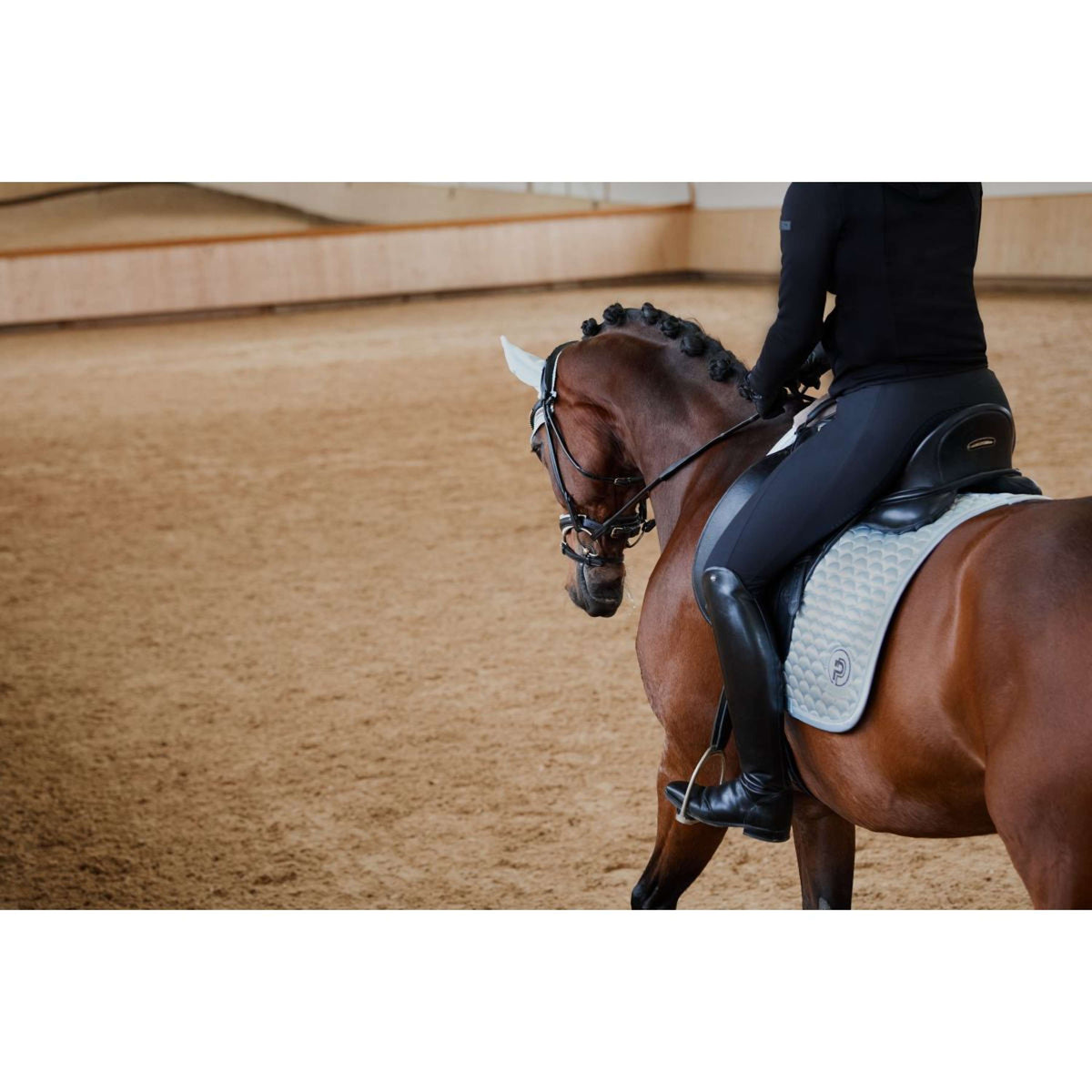 Eskadron Platinum Dressage Saddle Cloth Satin Cloud Powder Blue