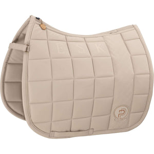 Eskadron Platinum Dressage Saddle Cloth Big Square Faux Leather Tan Taupe