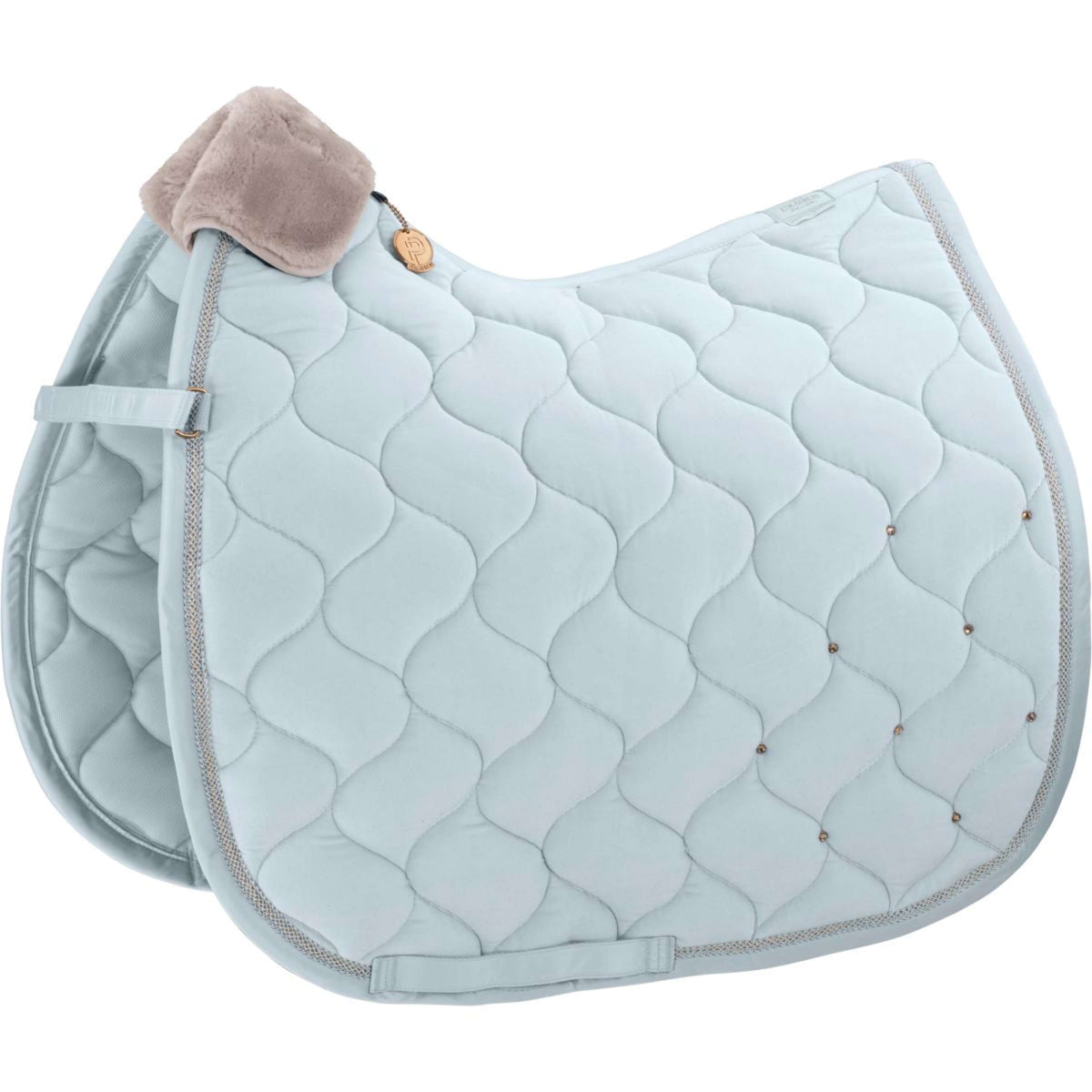 Eskadron Platinum Dressage Saddle Cloth Velvet Crystal Powder Blue