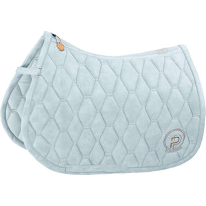 Eskadron Platinum Saddlepad General Purpose Metallic Faux Leather Powder Blue