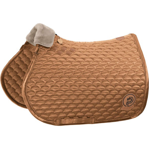 Eskadron Platinum Saddlepad General Purpose Satin Cloud Cognac