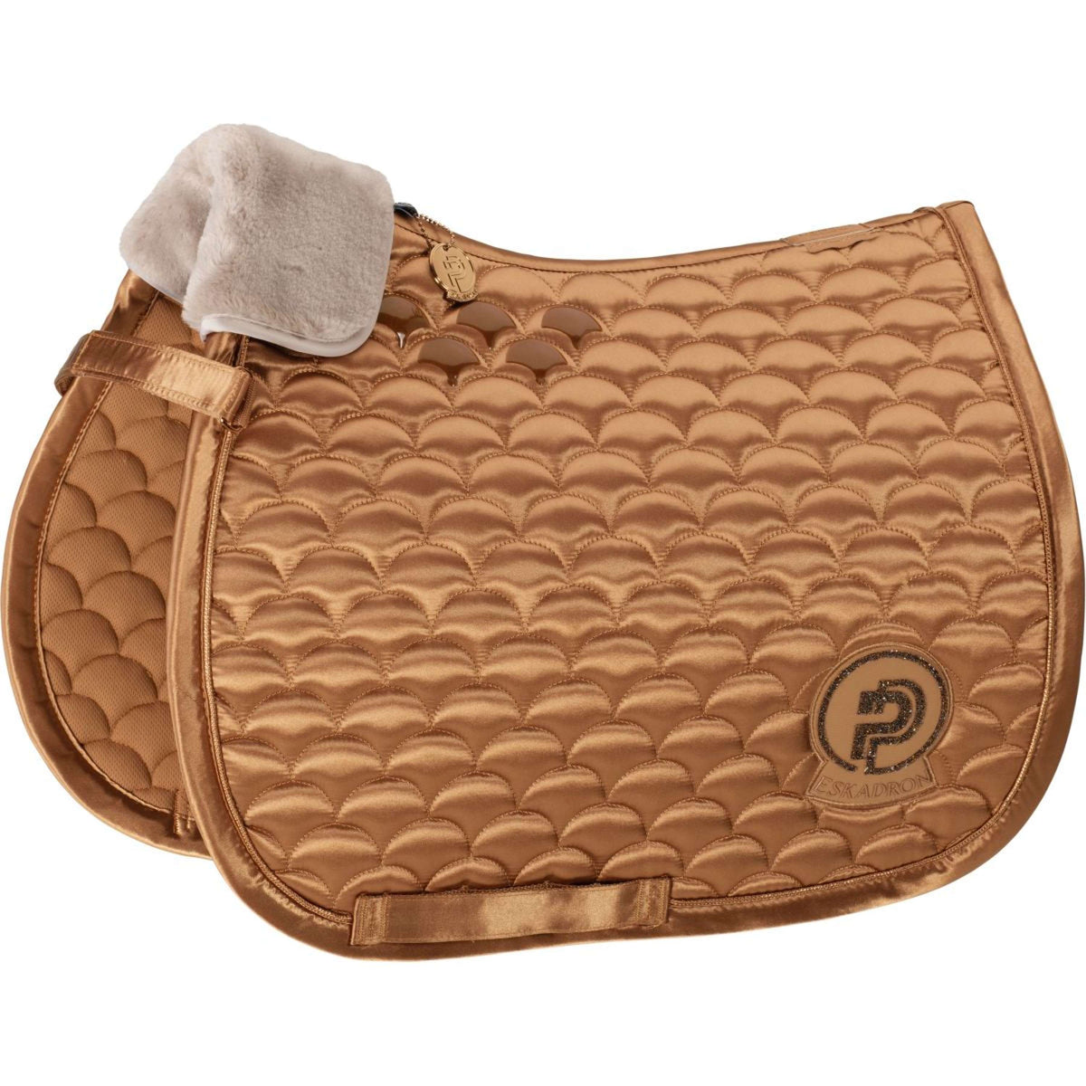 Eskadron Platinum Saddlepad Satin Cloud Cognac