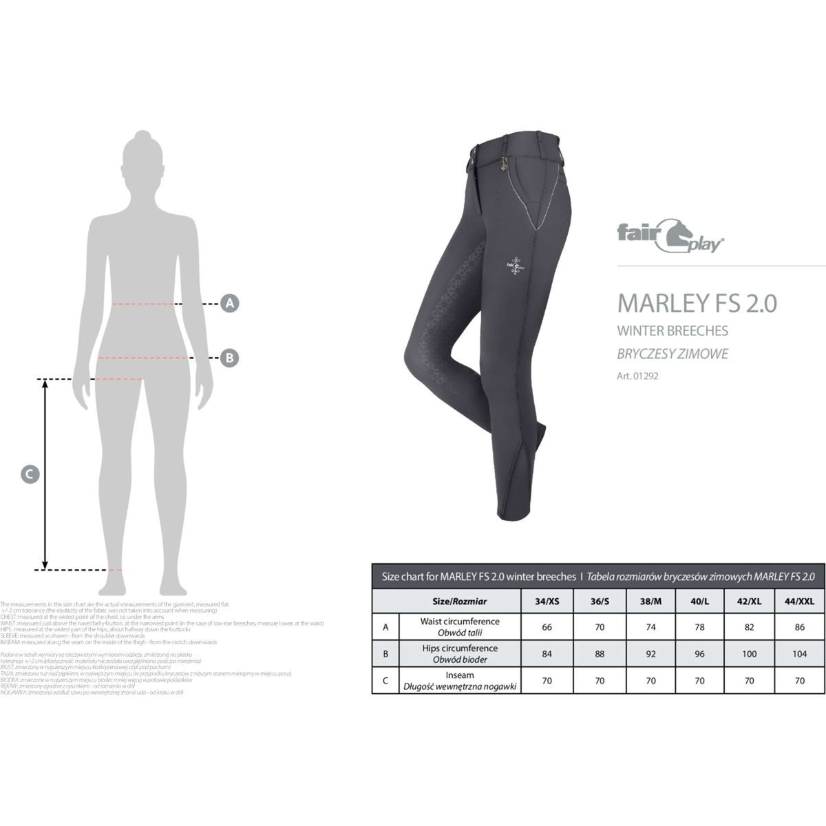 Fair Play Breeches Marley 2.0 Full Grip Steel Blue